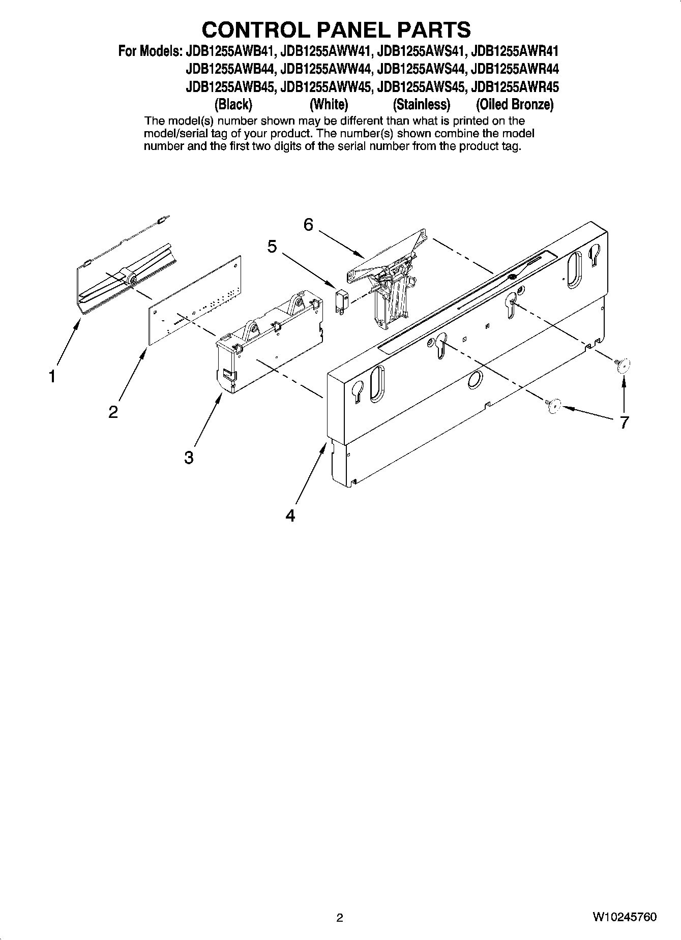 02 - CONTROL PANEL PARTS