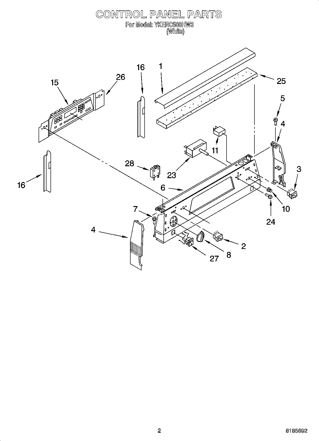 02 - CONTROL PANEL PARTS
