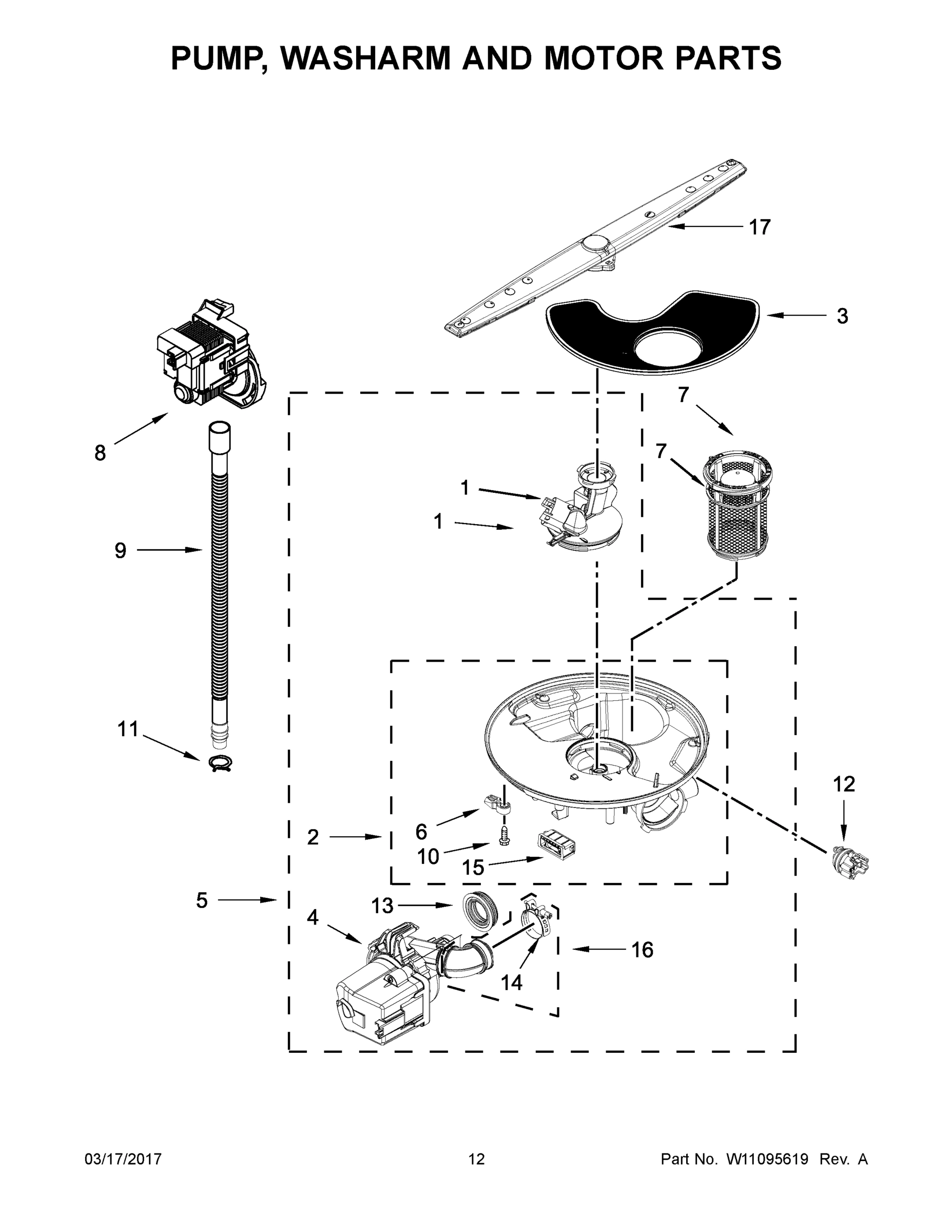 07 - PUMP, WASHARM AND MOTOR PARTS