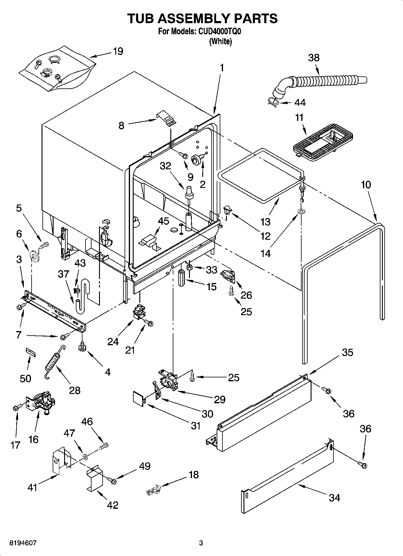 03 - TUB ASSEMBLY PARTS
