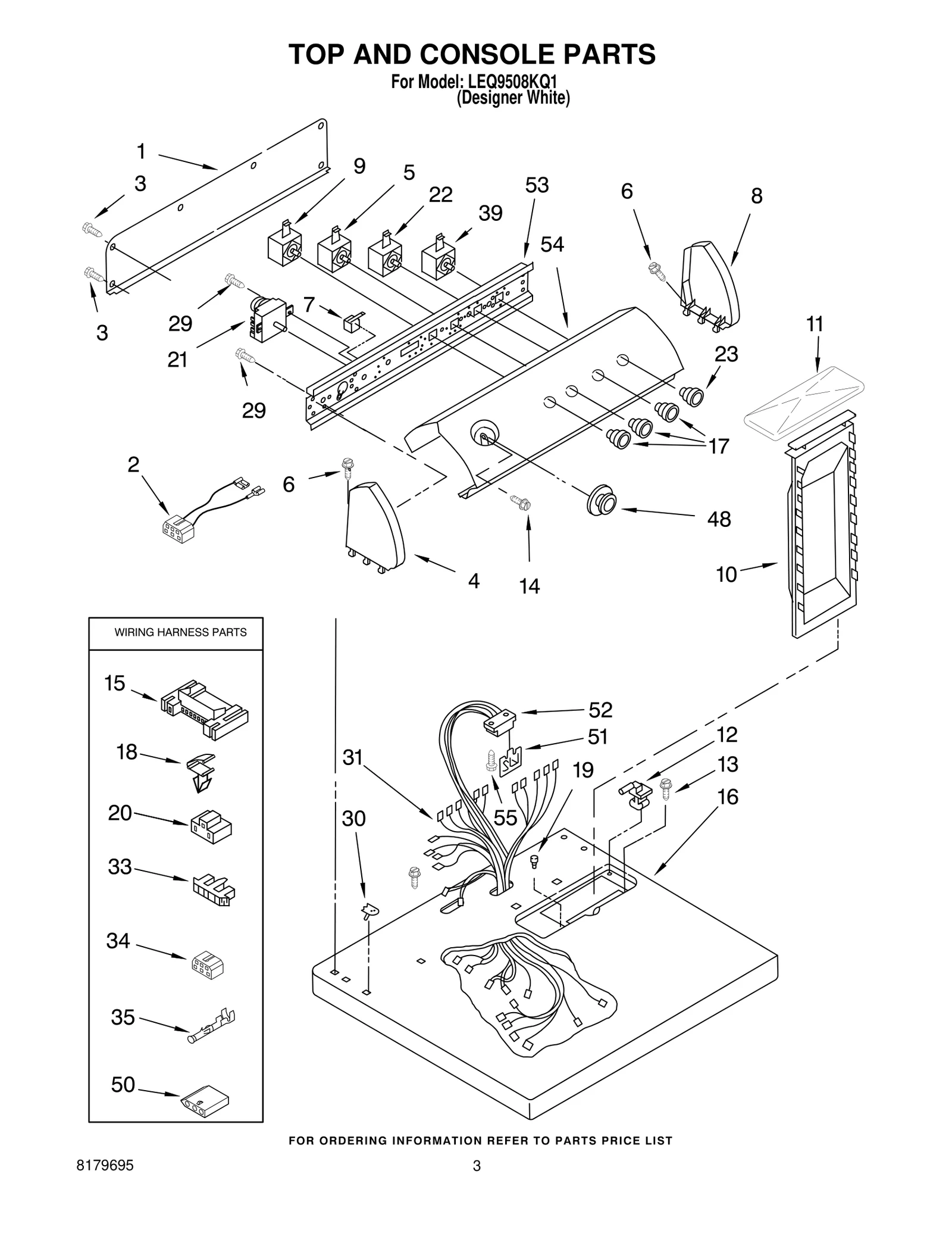 TOP AND CONSOLE PARTS
