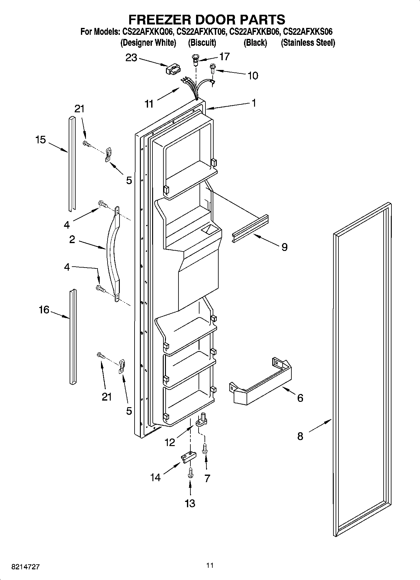 07 - FREEZER DOOR PARTS