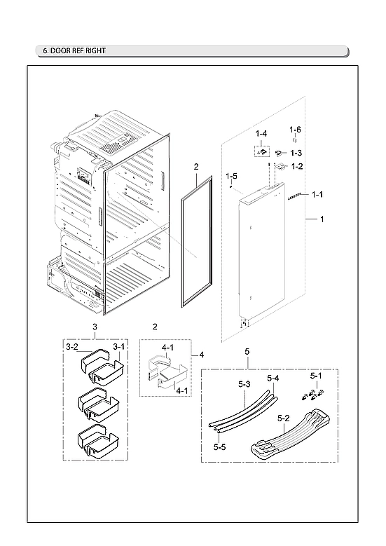 Right Refrigerator Door Parts