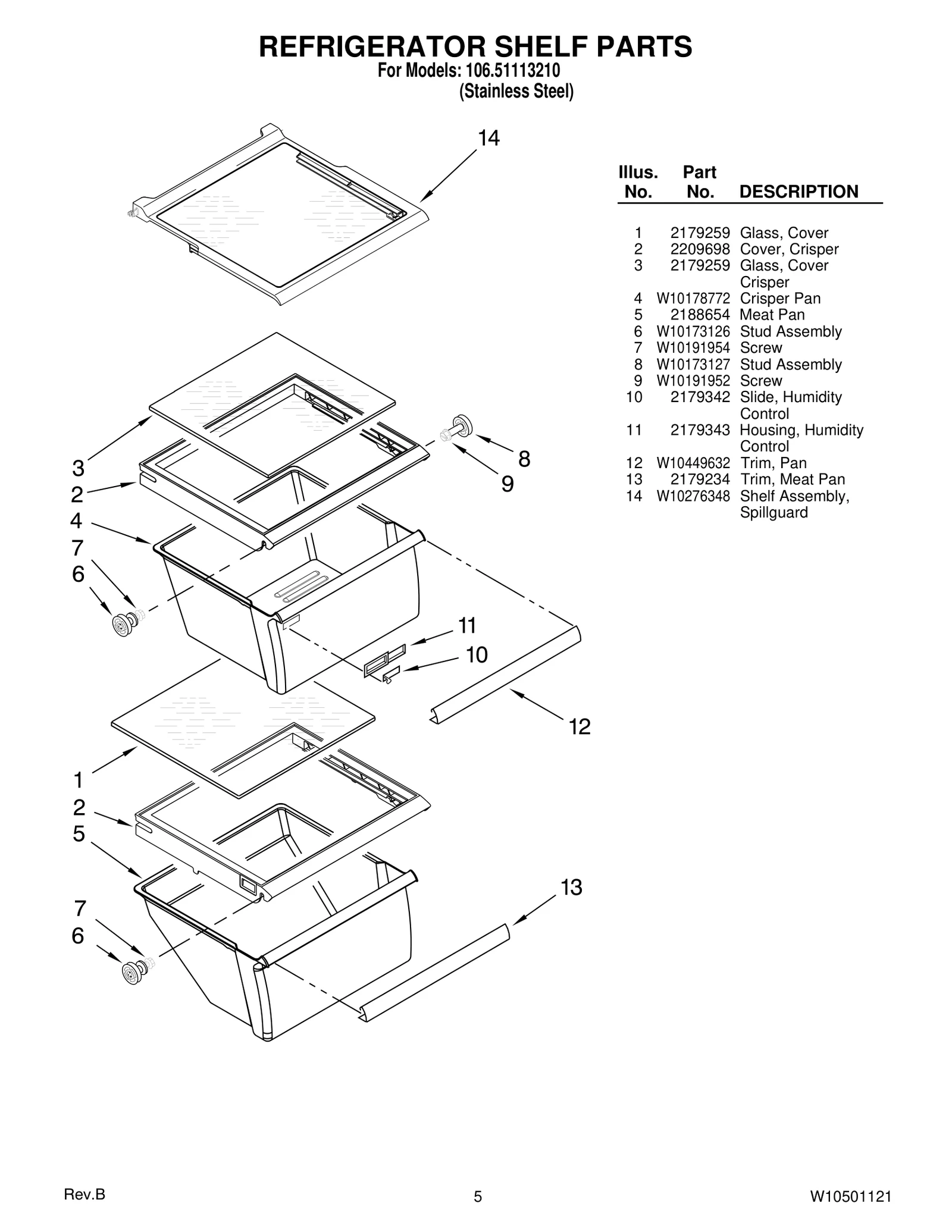 REFRIGERATOR SHELF PARTS