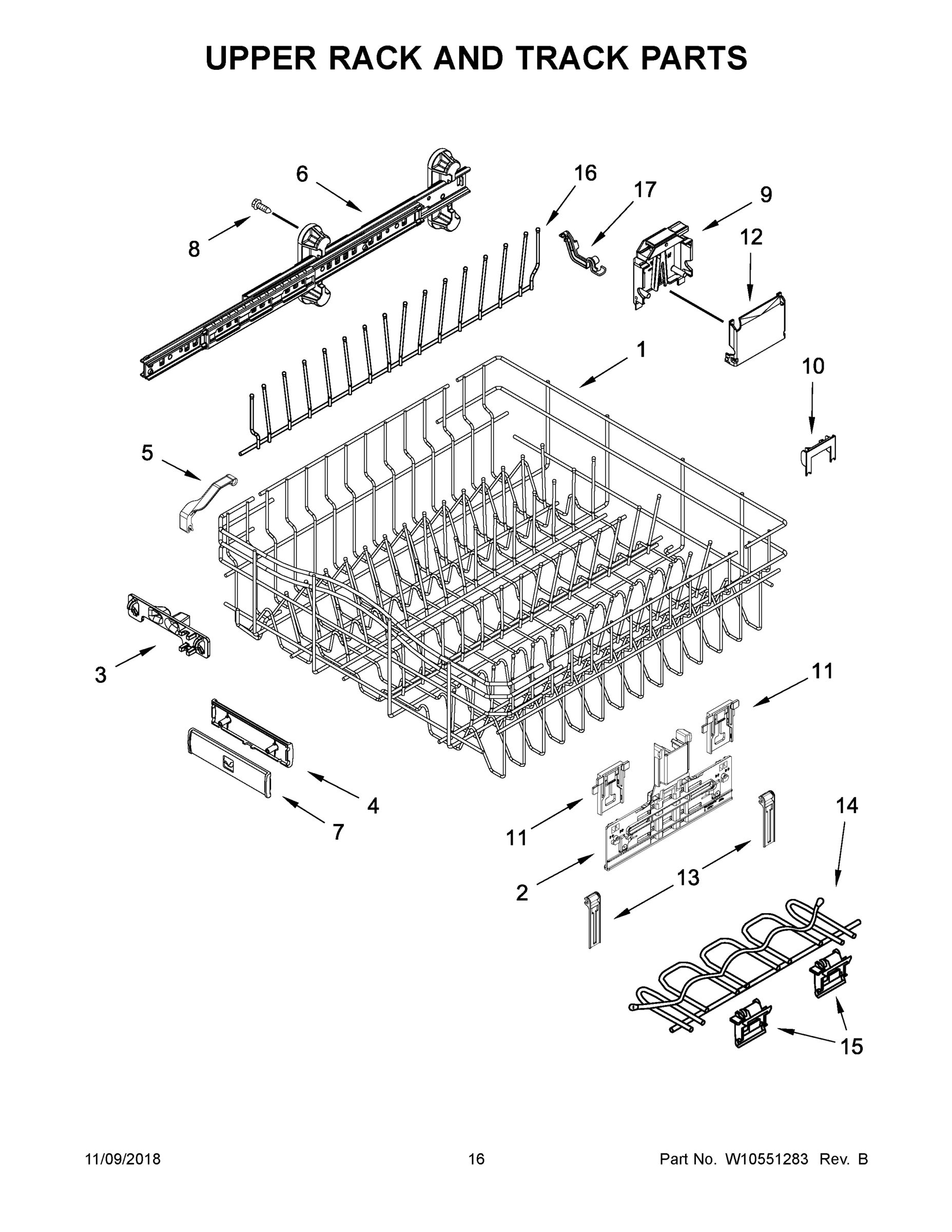 09 - UPPER RACK AND TRACK PARTS