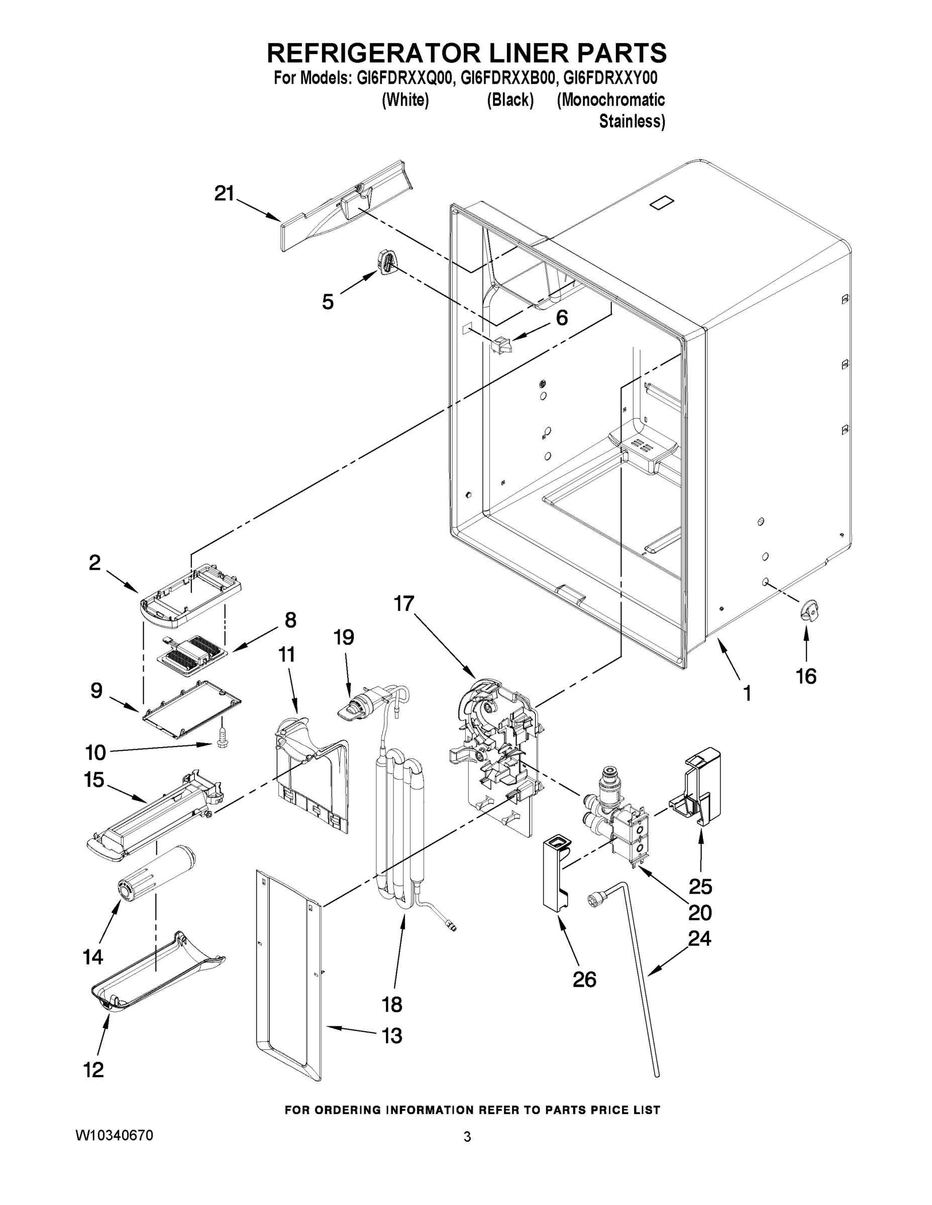 02 - REFRIGERATOR LINER PARTS