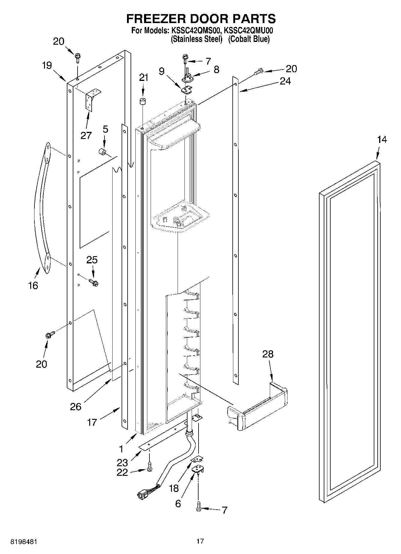 11 - FREEZER DOOR PARTS