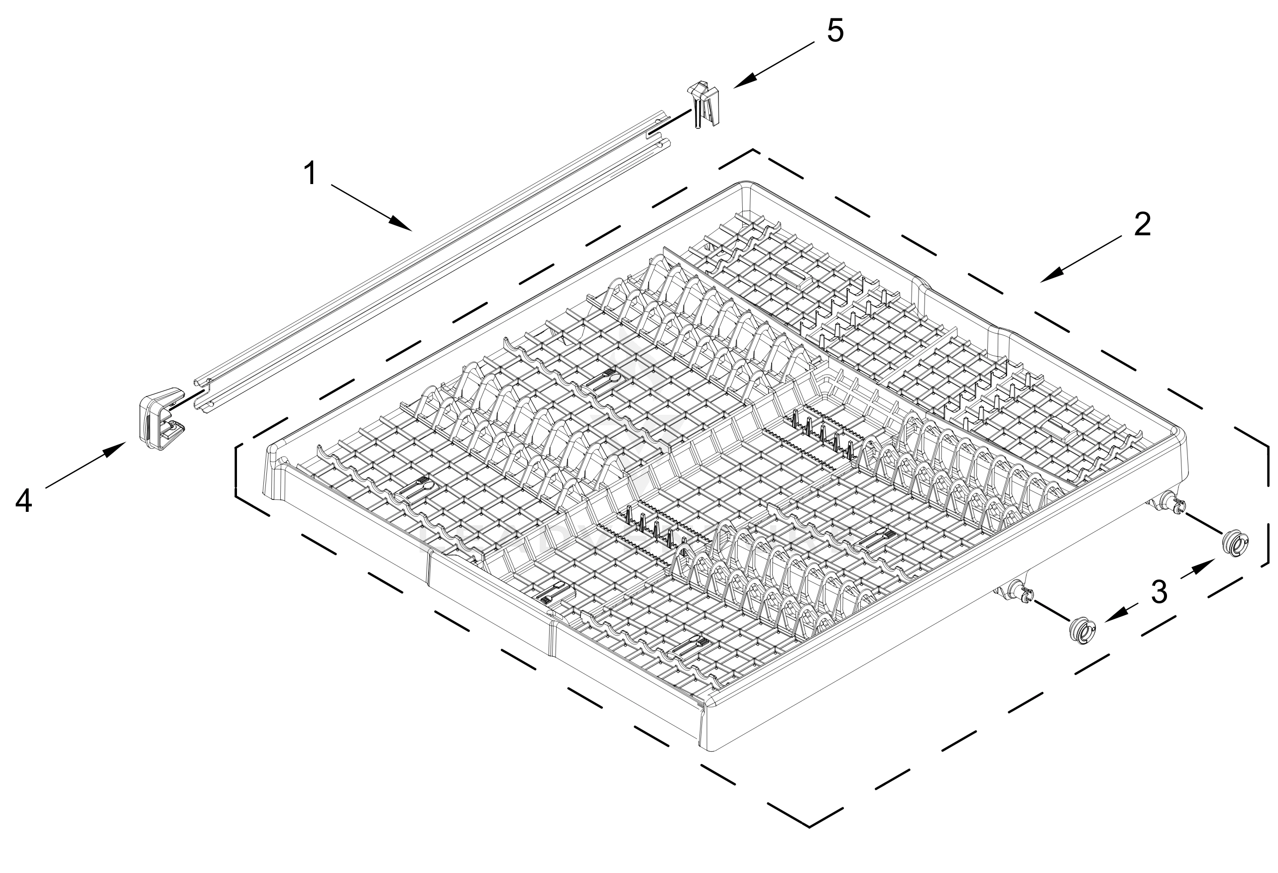 THIRD LEVEL RACK AND TRACK PARTS