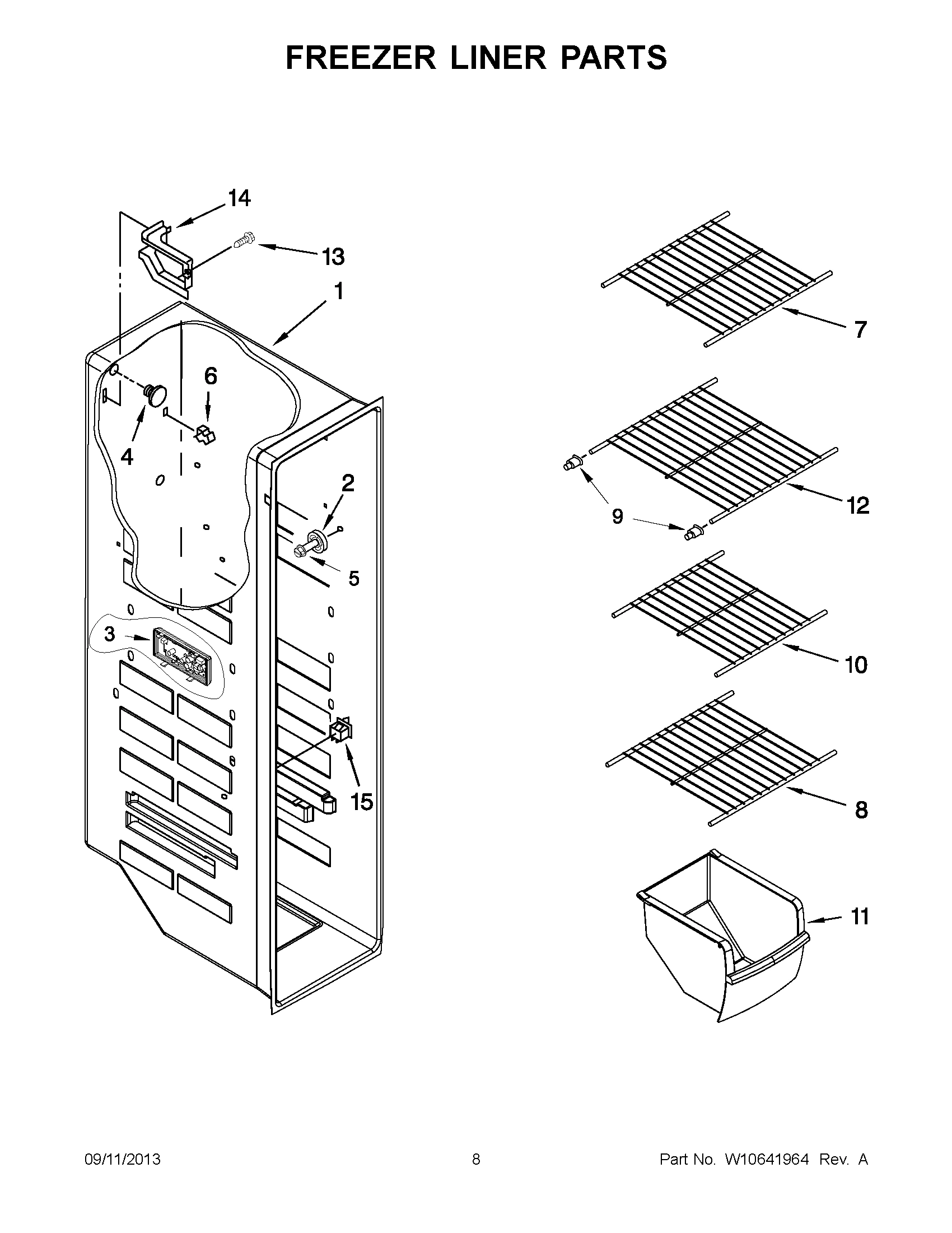 05 - FREEZER LINER PARTS