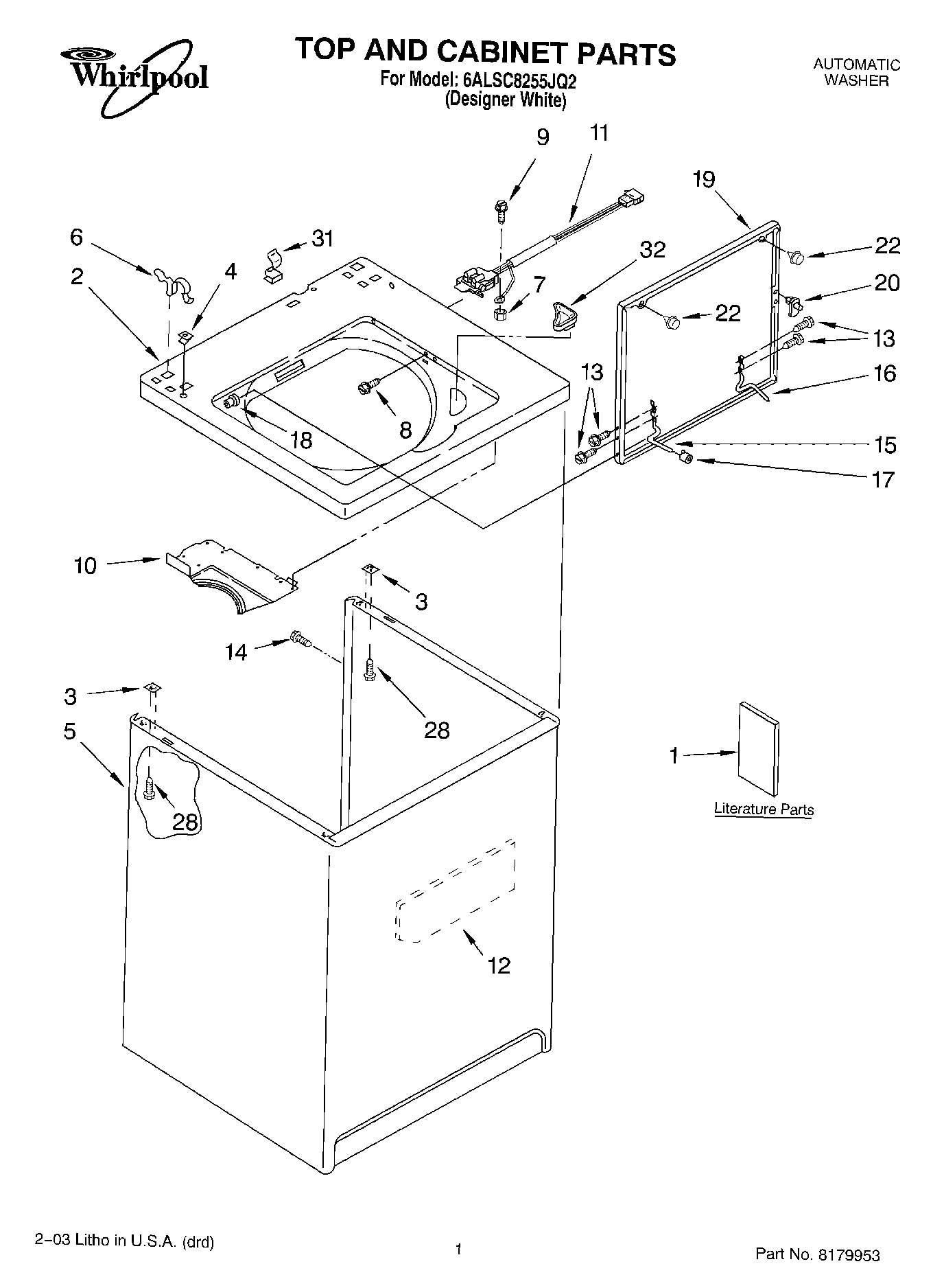 01 - TOP AND CABINET PARTS