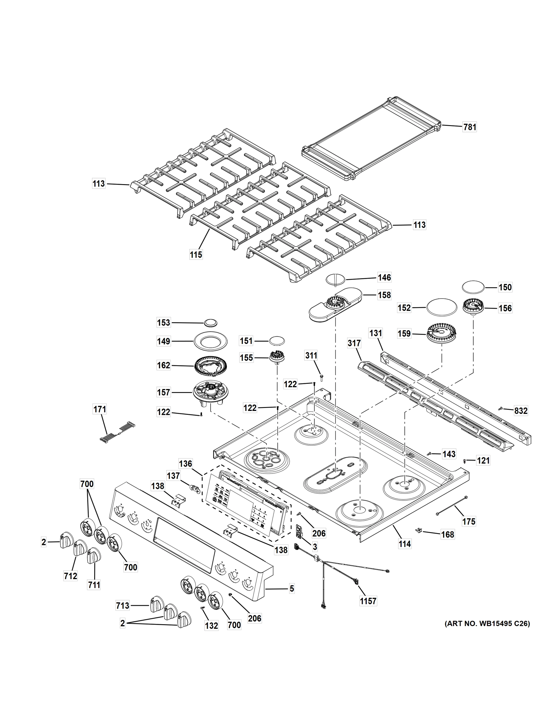CONTROL PANEL & COOKTOP
