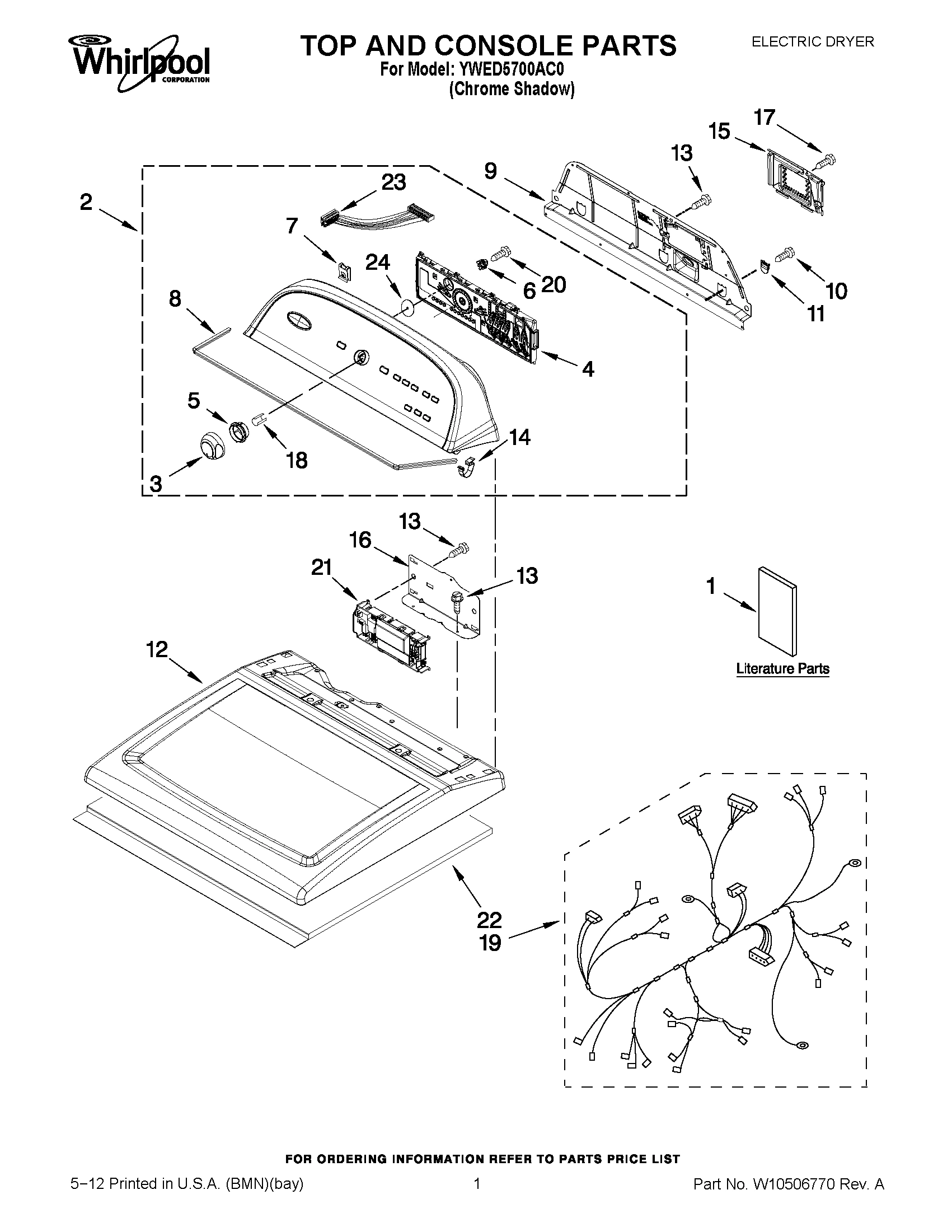 01 - TOP AND CONSOLE PARTS