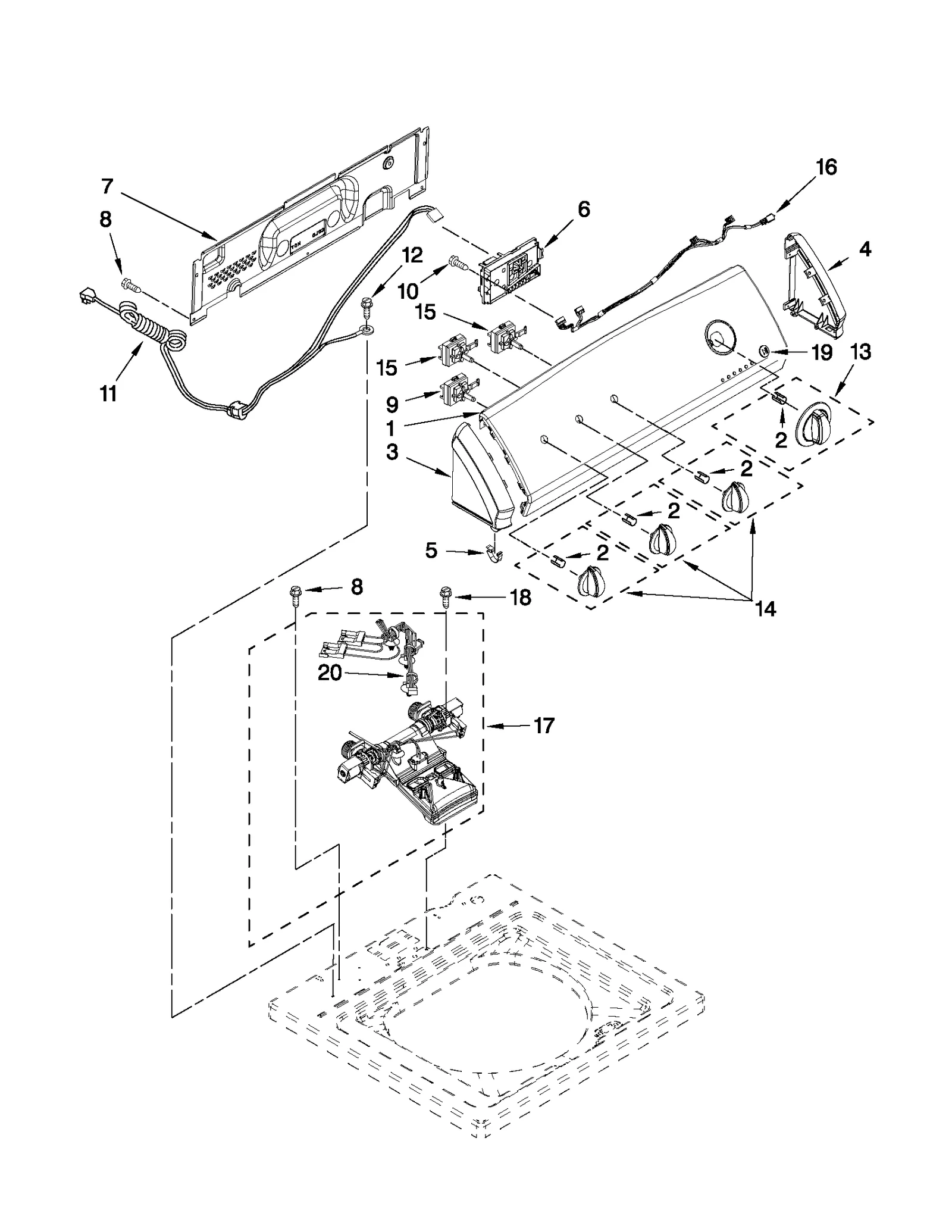 CONTROLS AND WATER INLET PARTS