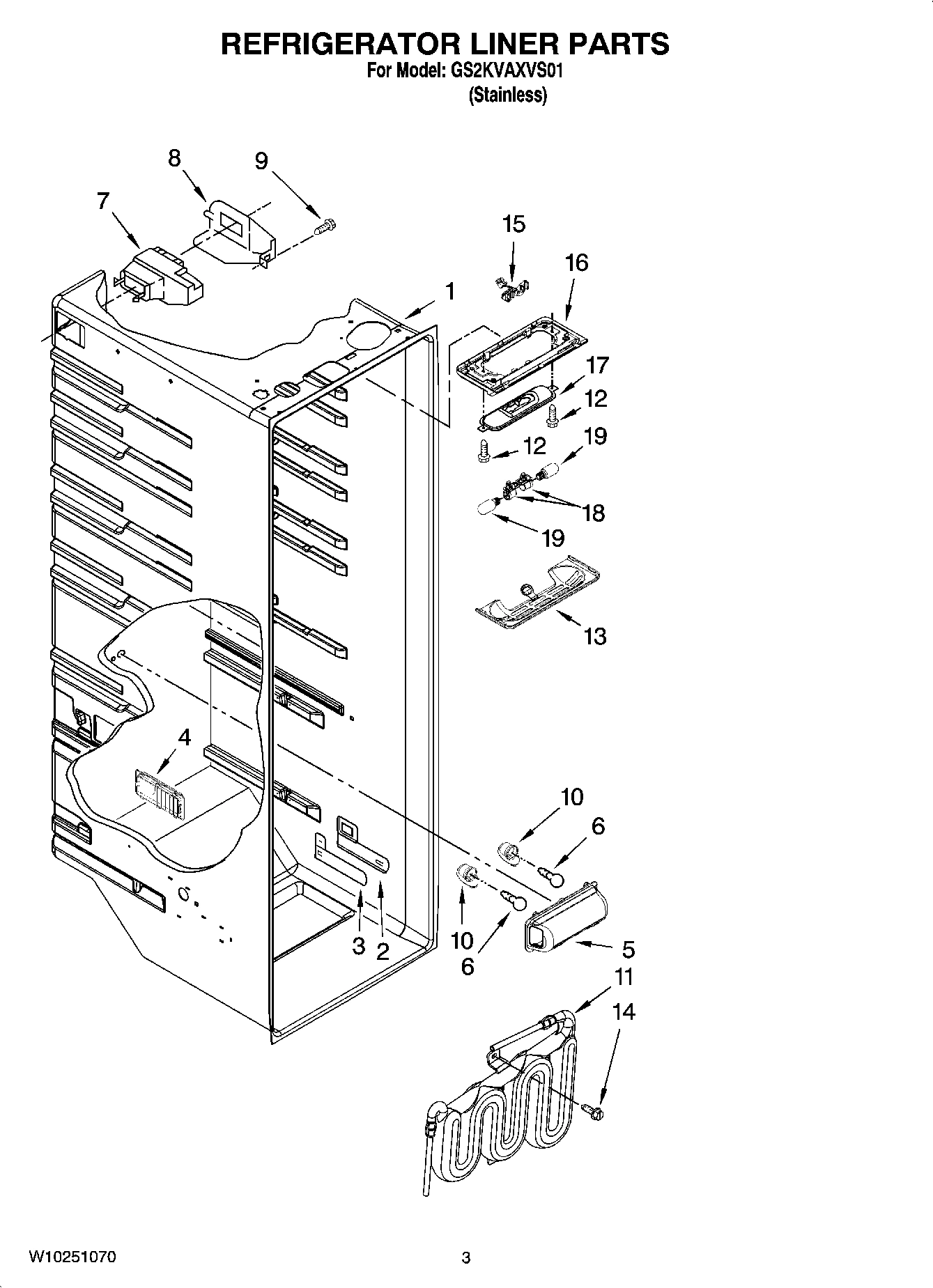 02 - REFRIGERATOR LINER PARTS