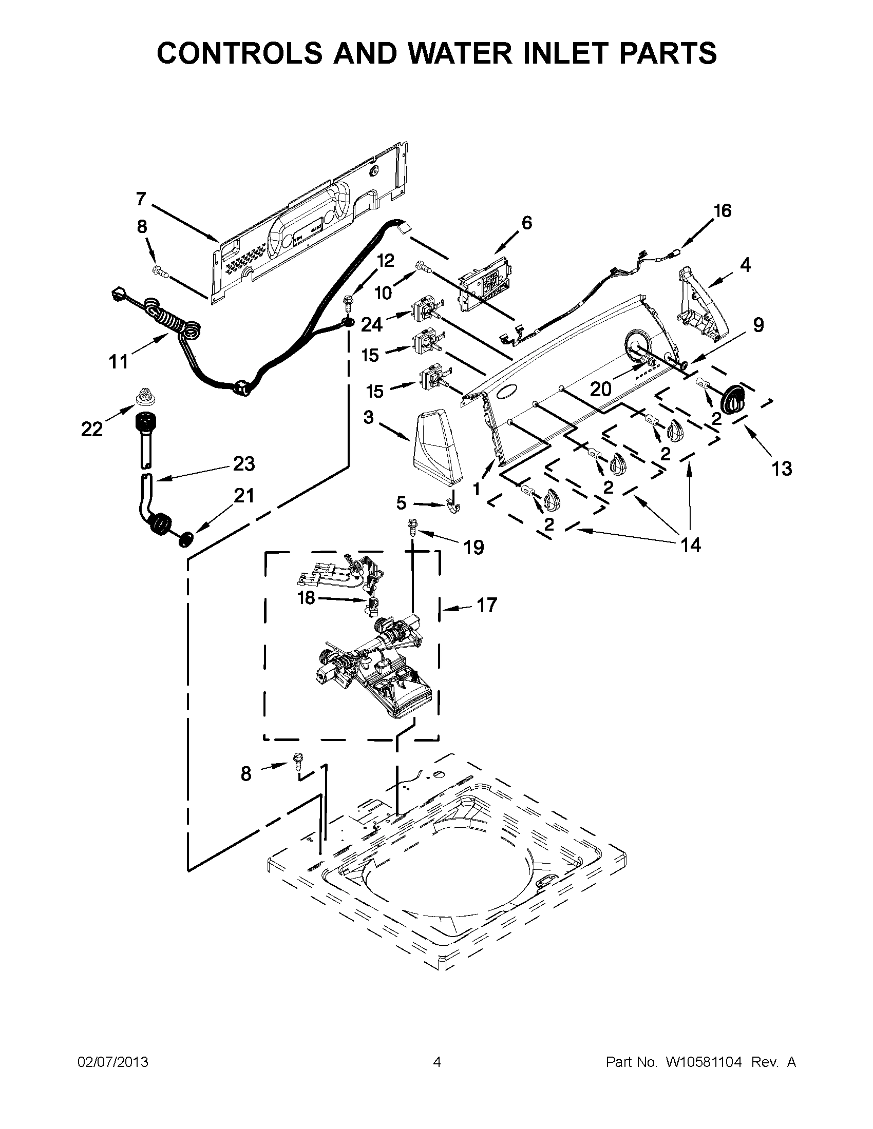 02 - CONTROLS AND WATER INLET PARTS