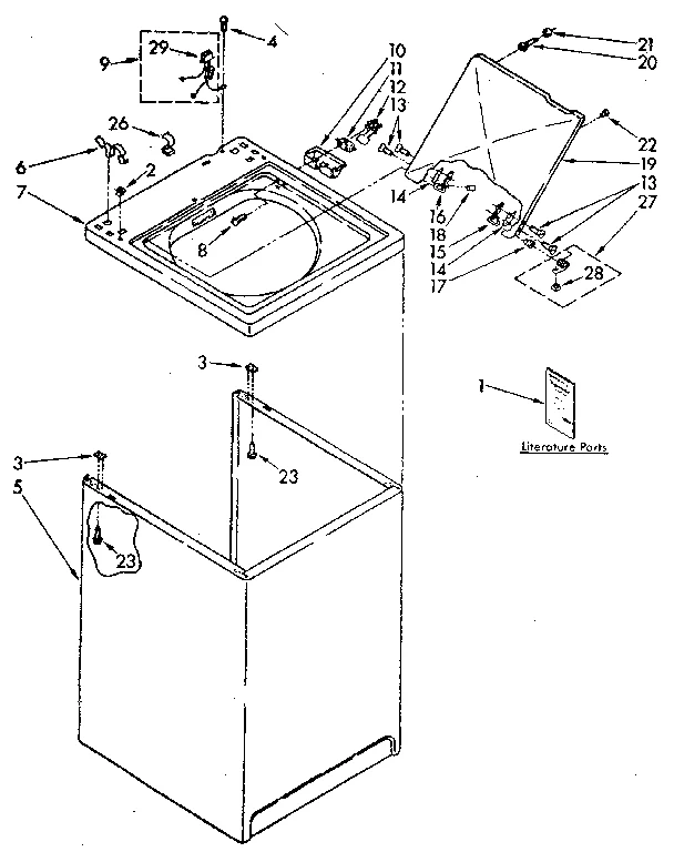 TOP AND CABINET PARTS