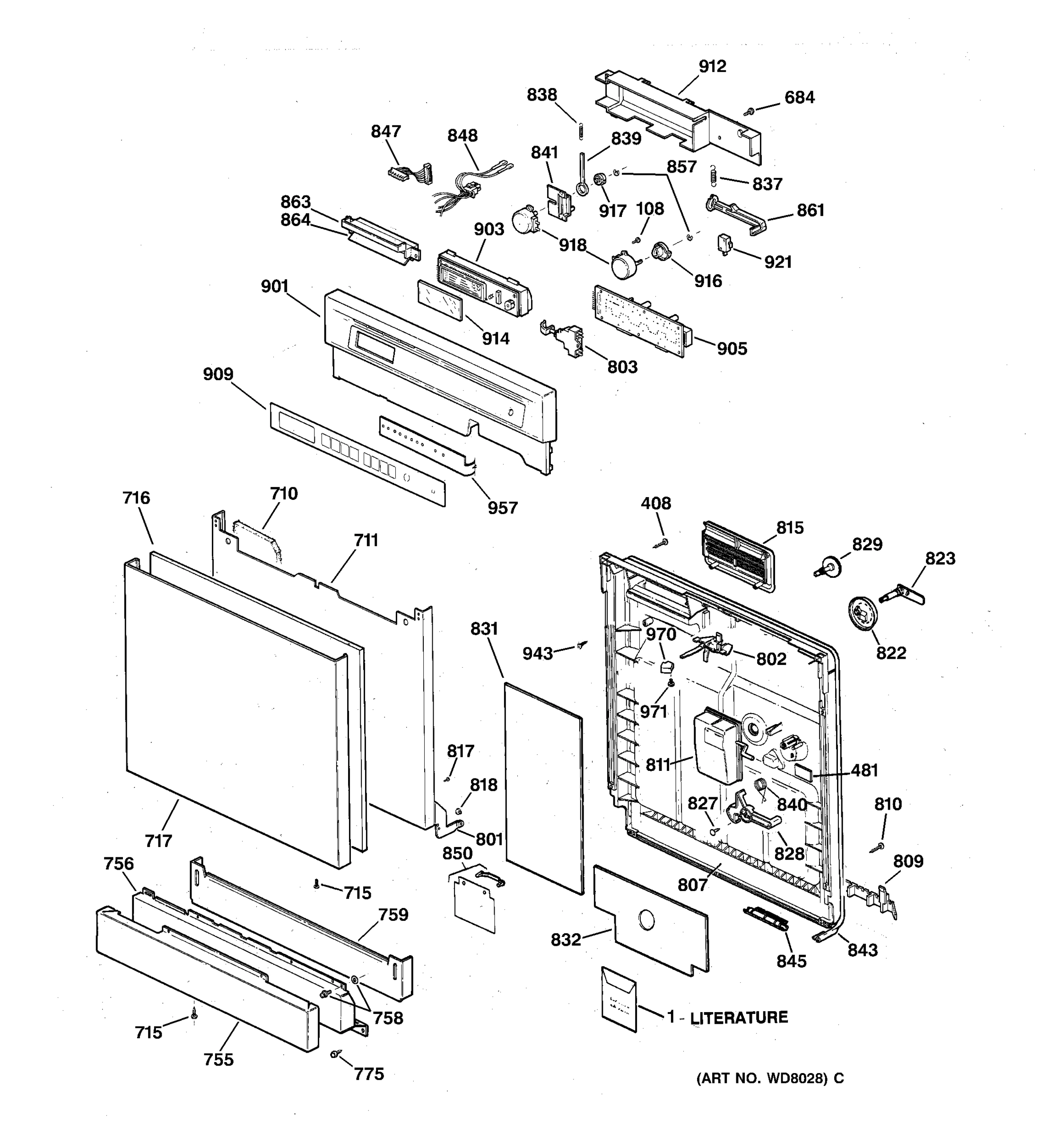 ESCUTCHEON & DOOR ASSEMBLY