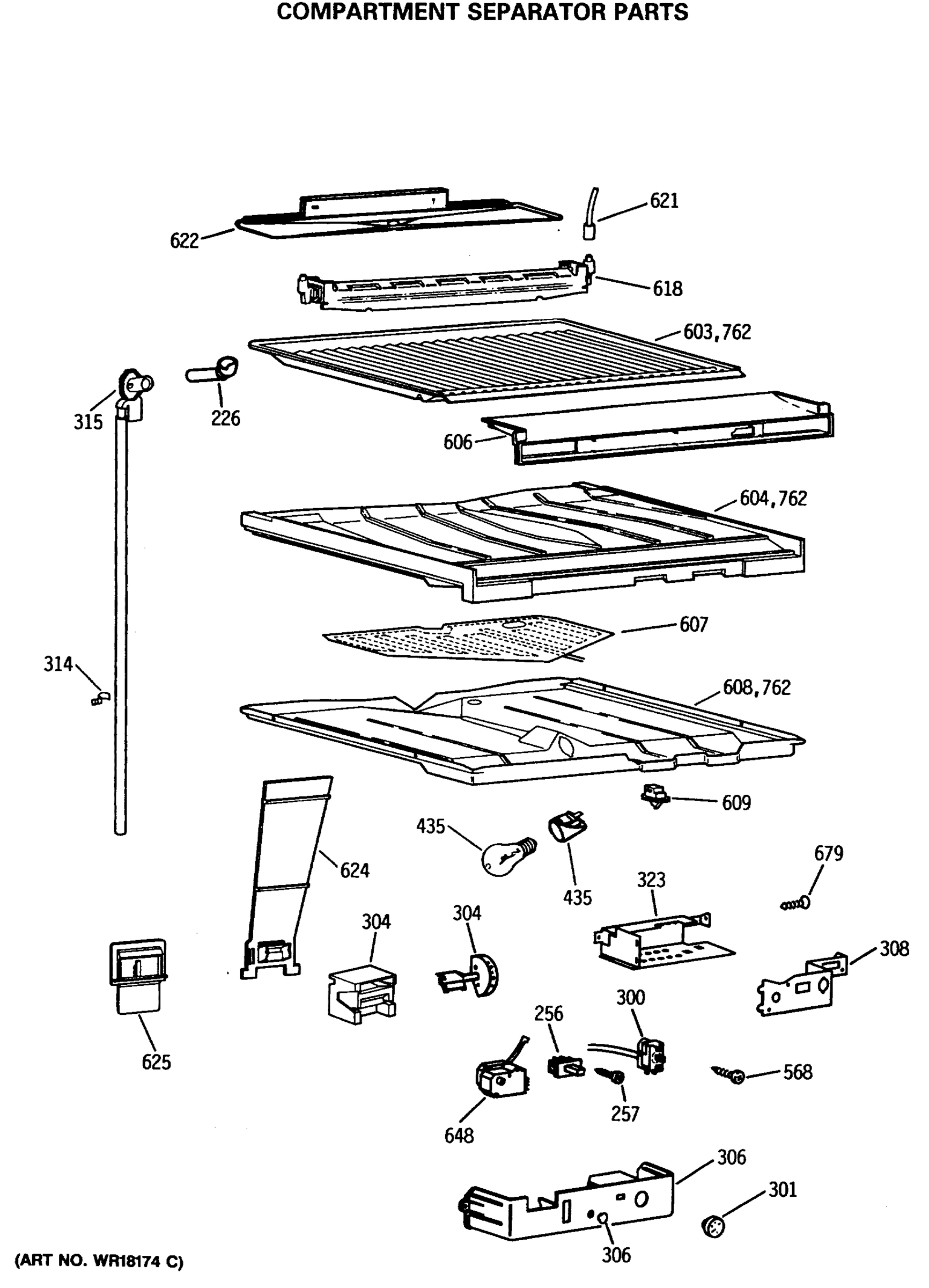 COMPARTMENT SEPARATOR PARTS