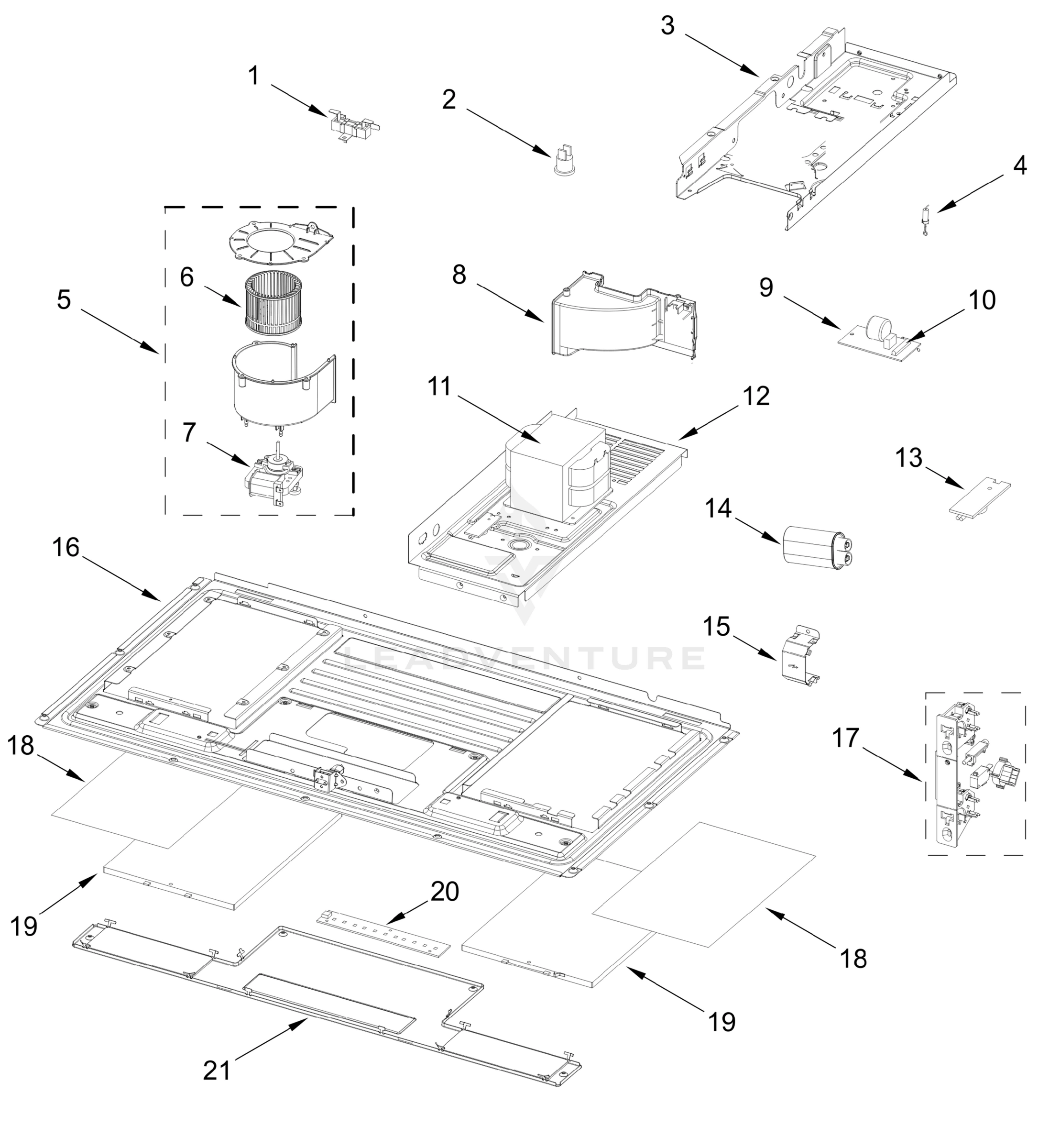 INTERIOR AND VENTILATION PARTS