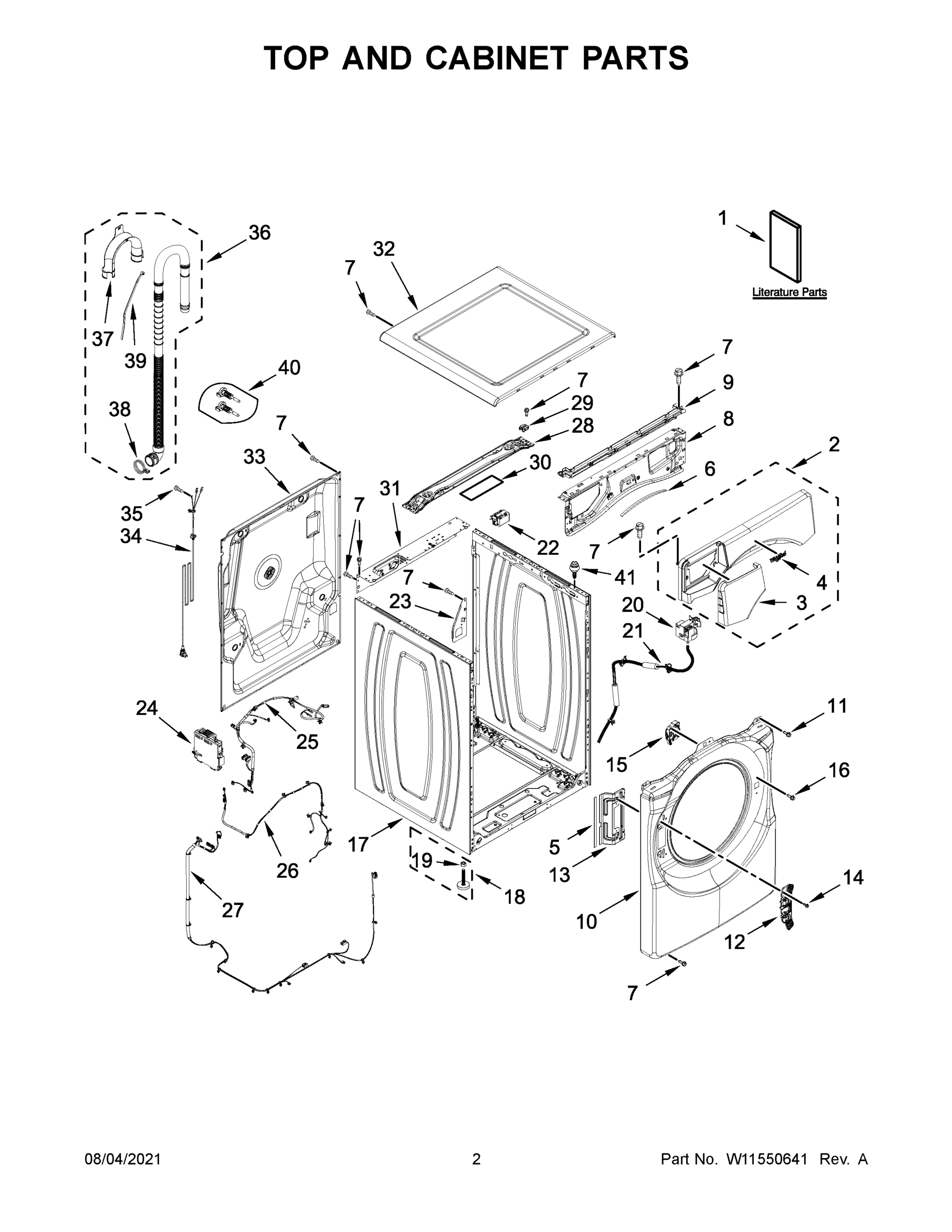 02 - TOP AND CABINET PARTS