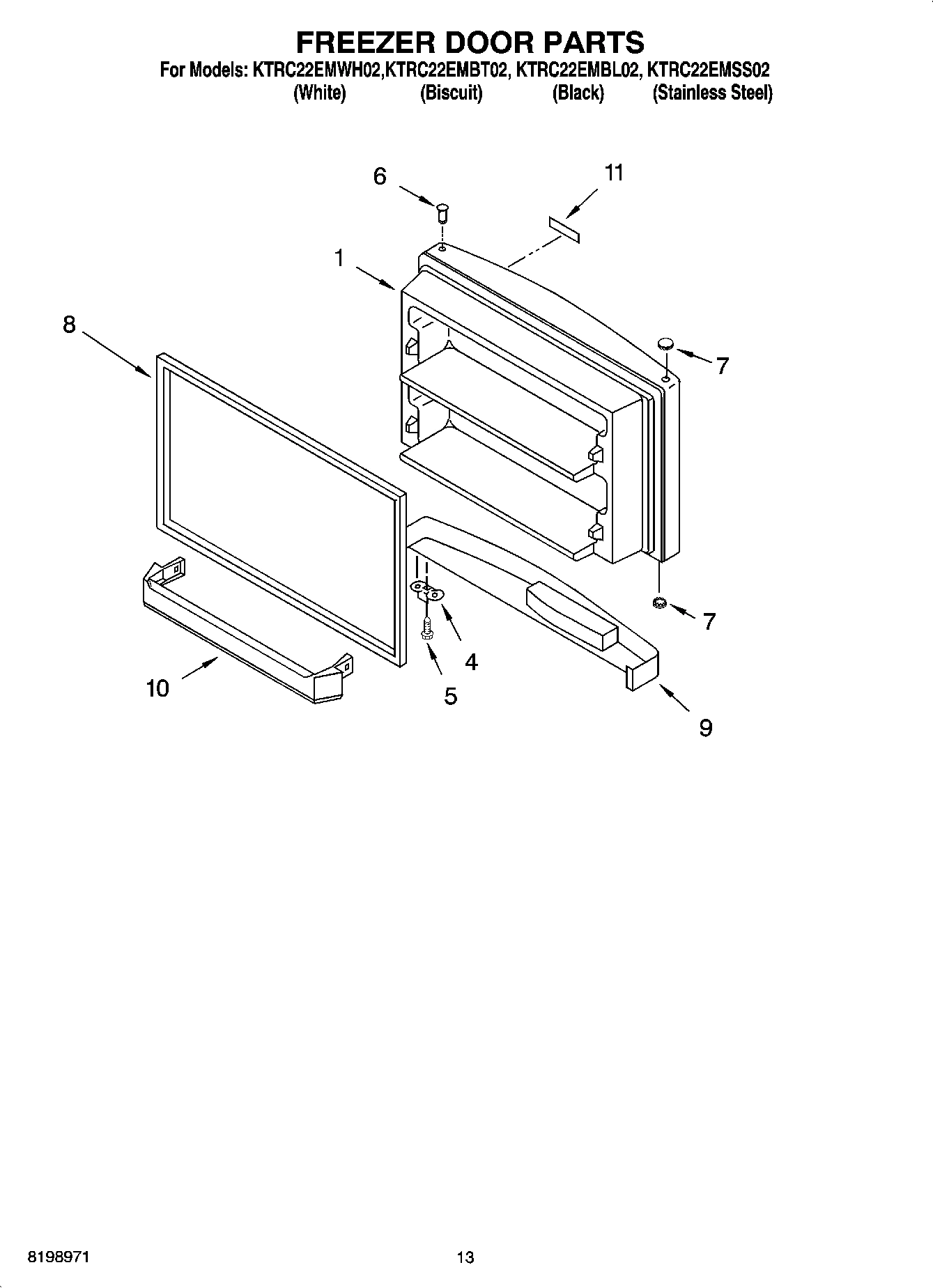 07 - FREEZER DOOR PARTS