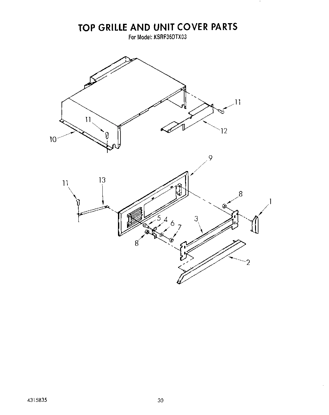 17 - TOP GRILLE AND UNIT COVER