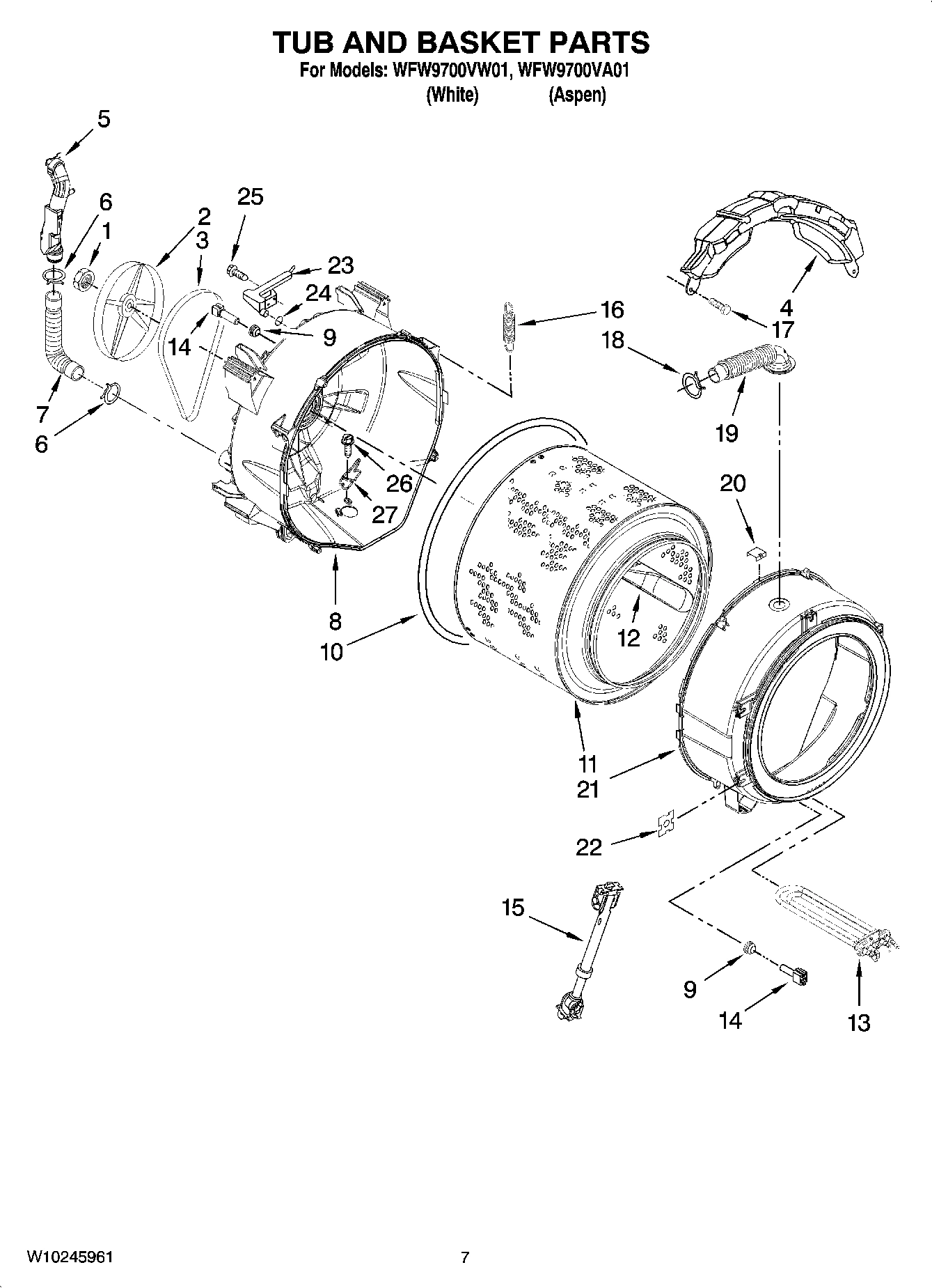 05 - TUB AND BASKET PARTS