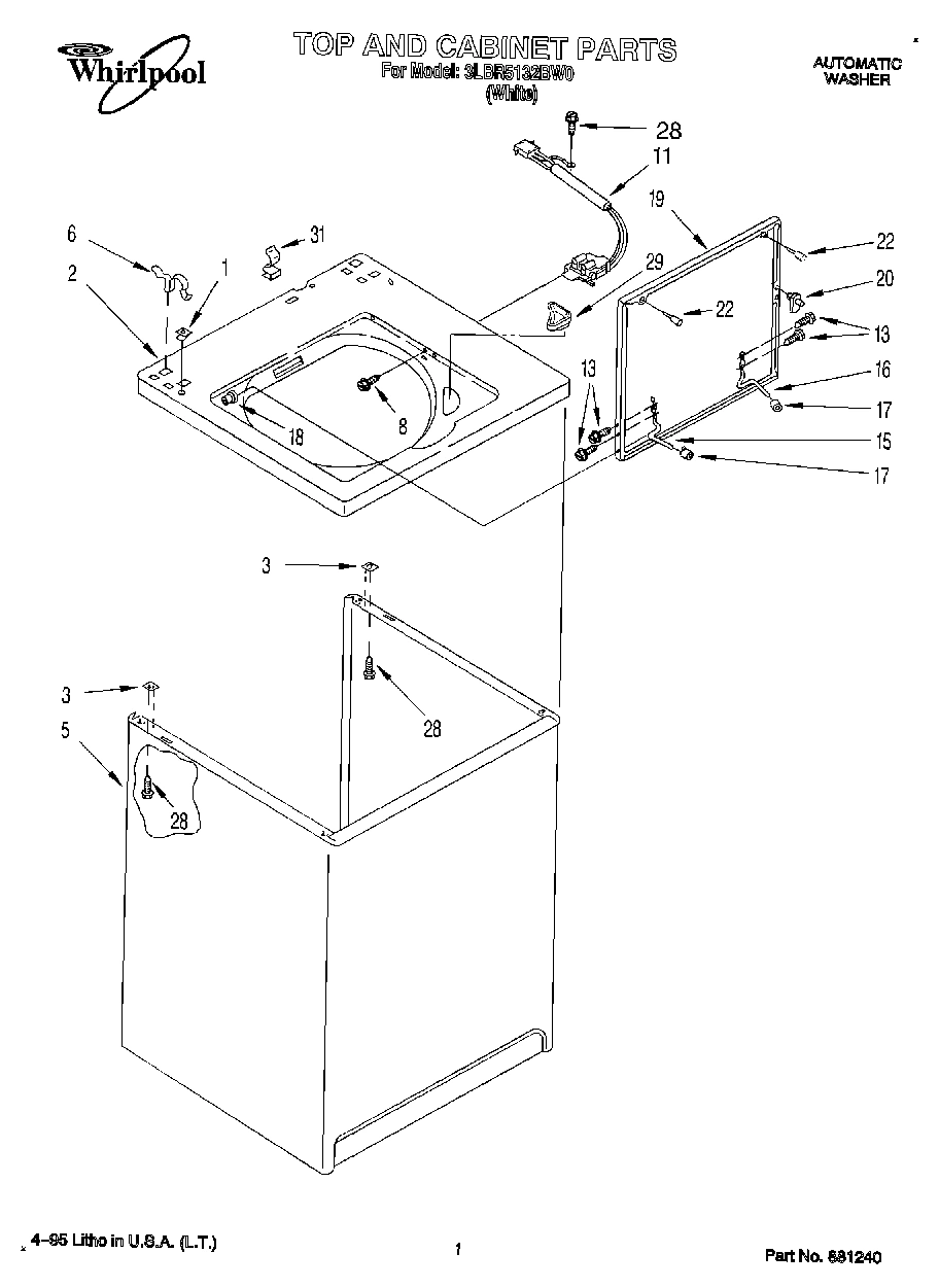 01 - TOP AND CABINET, LIT/OPTIONAL