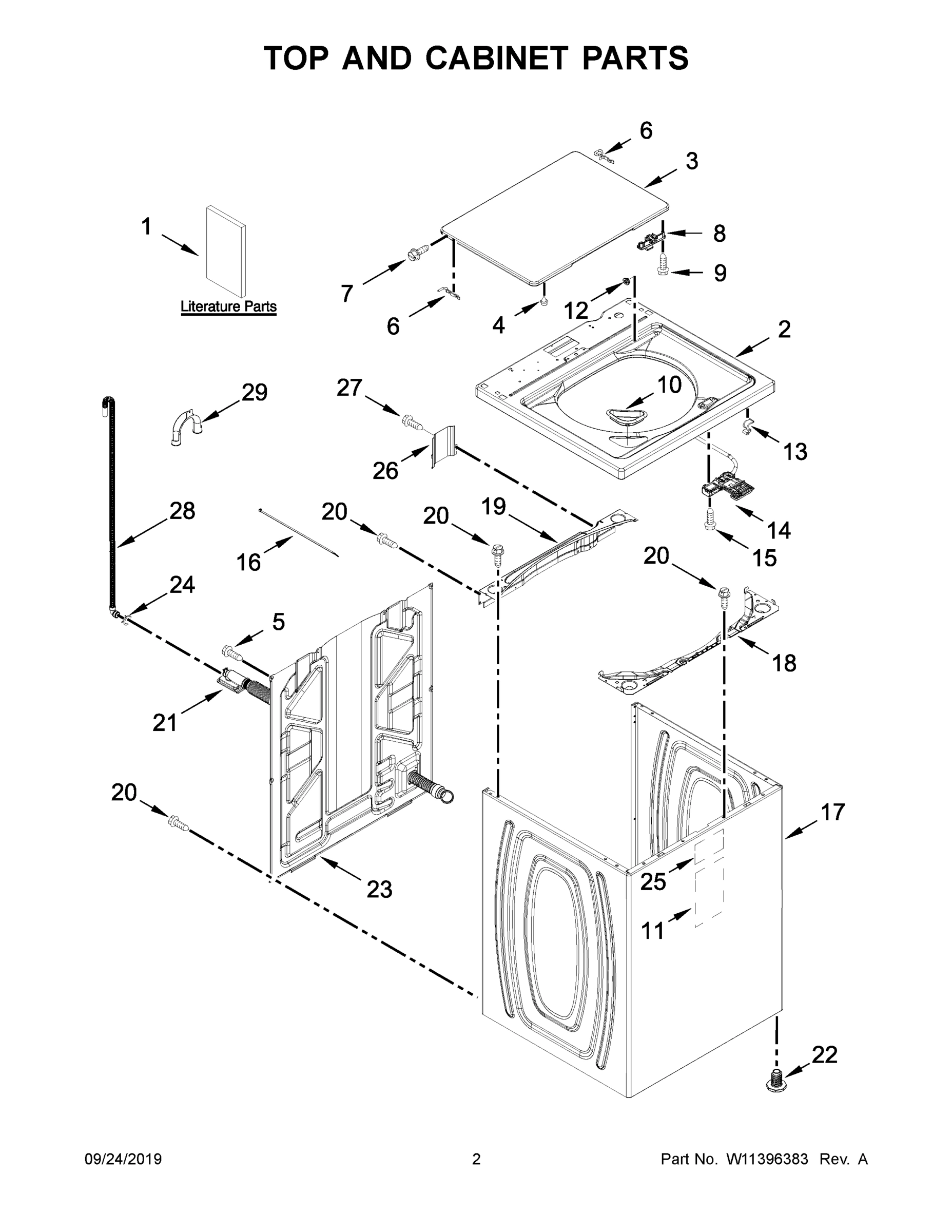 02 - TOP AND CABINET PARTS