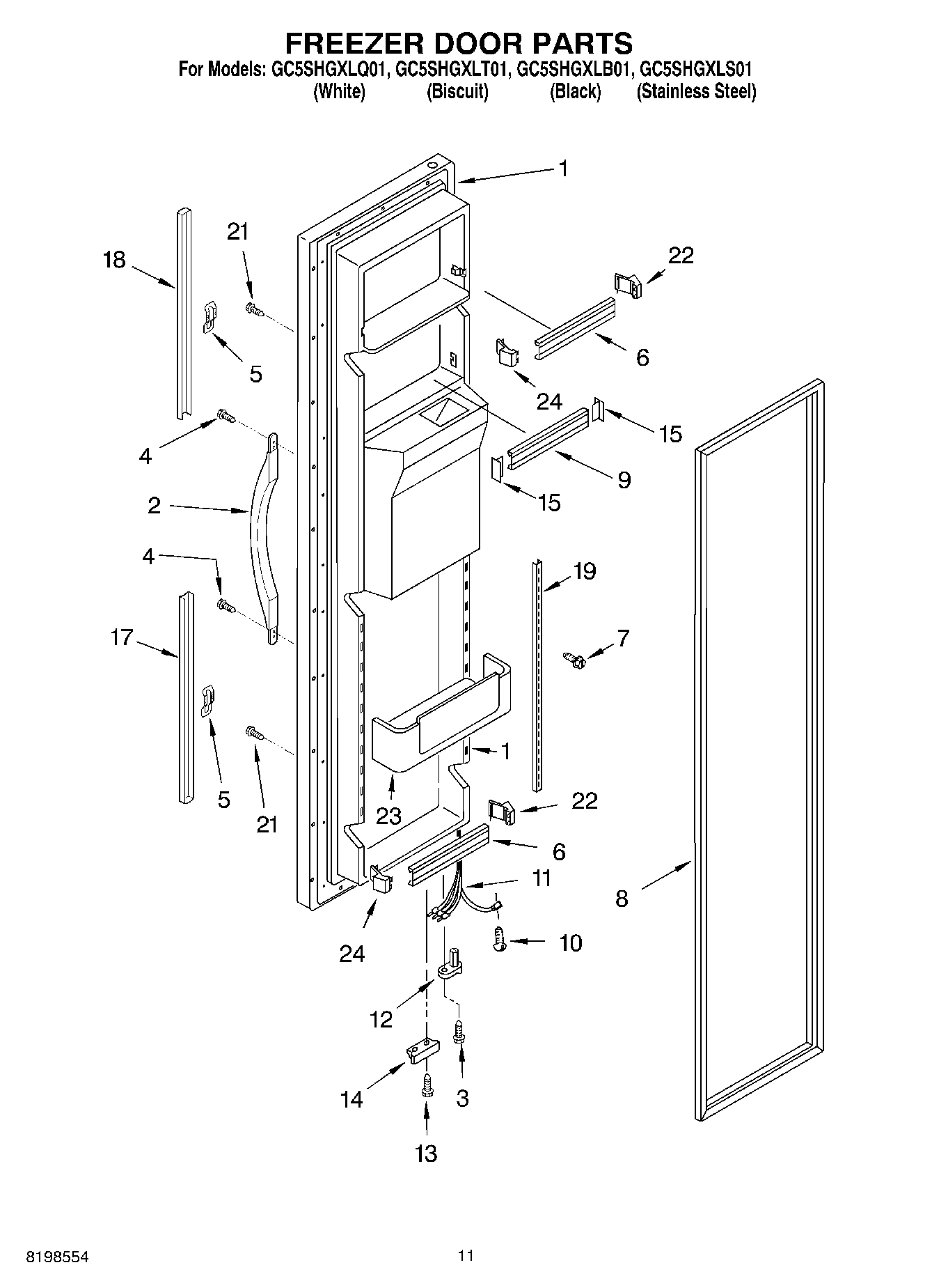 07 - FREEZER DOOR PARTS