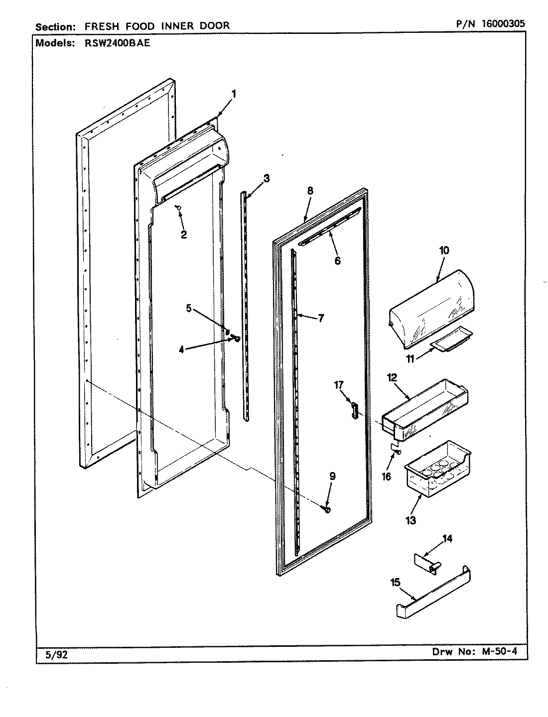 05 - FRESH FOOD INNER DOOR