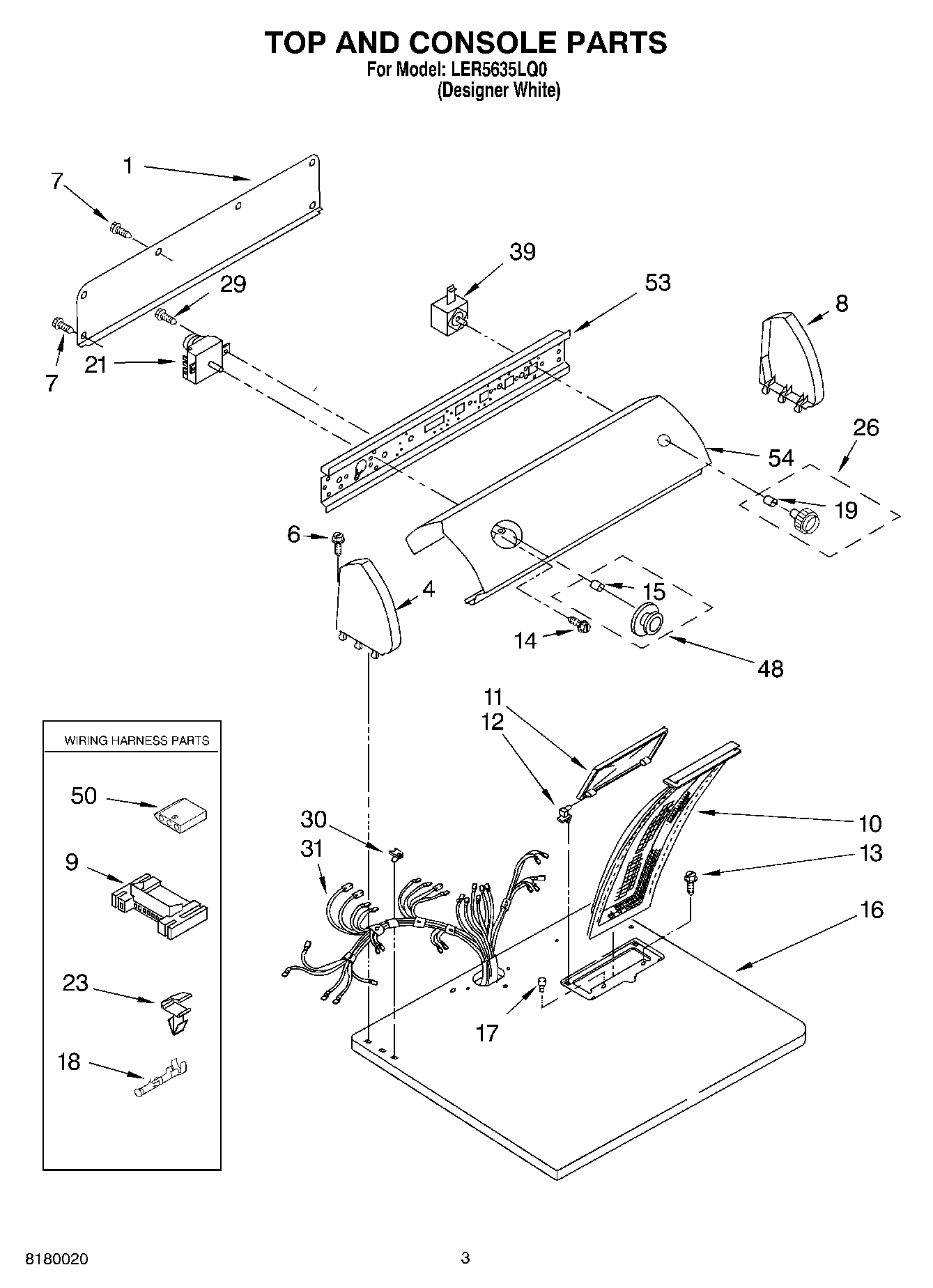 02 - TOP AND CONSOLE PARTS
