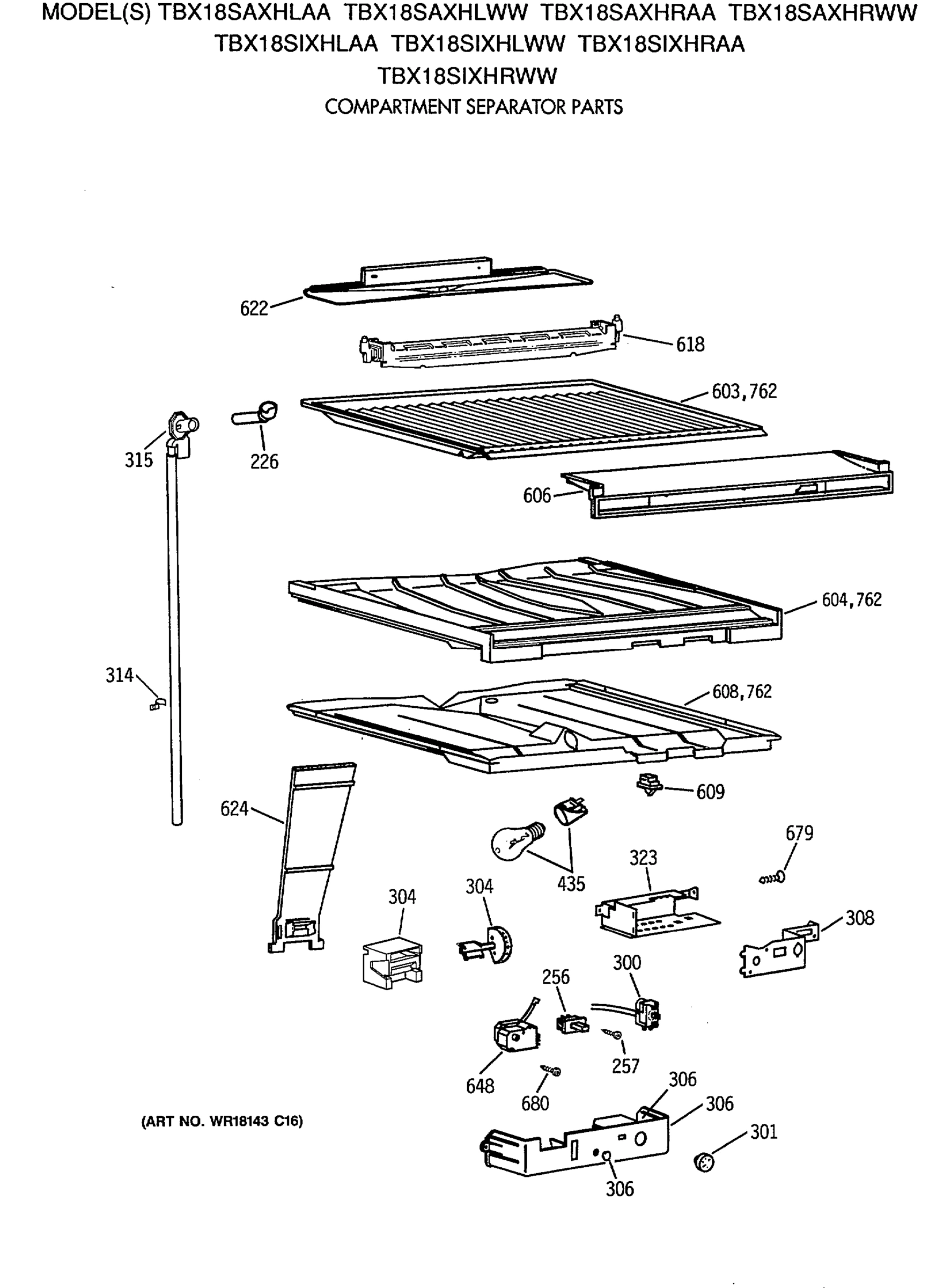 COMPARTMENT SEPARATOR PARTS