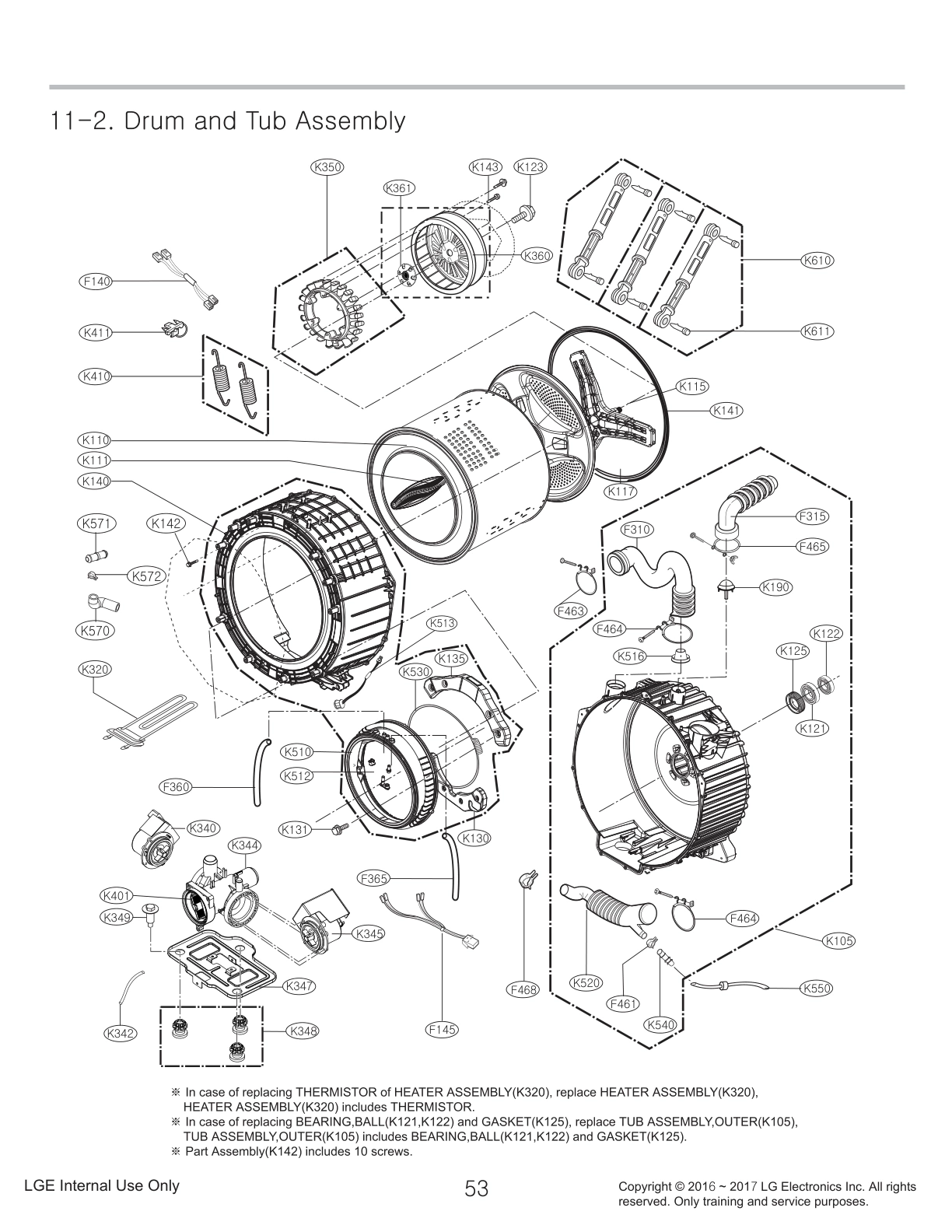 DRUM AND TUB ASSEMBLY