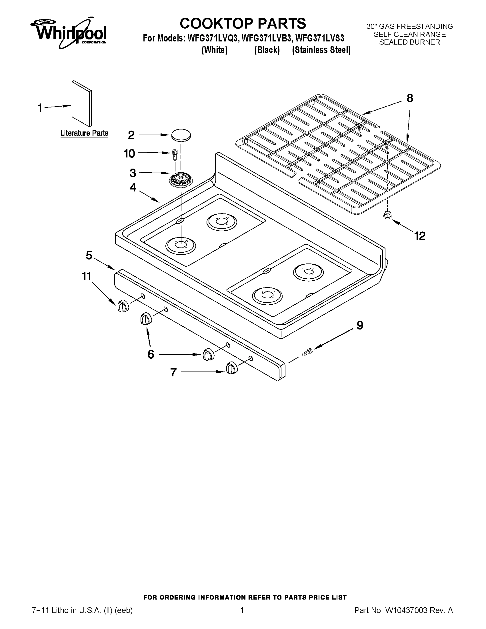01 - COOKTOP PARTS
