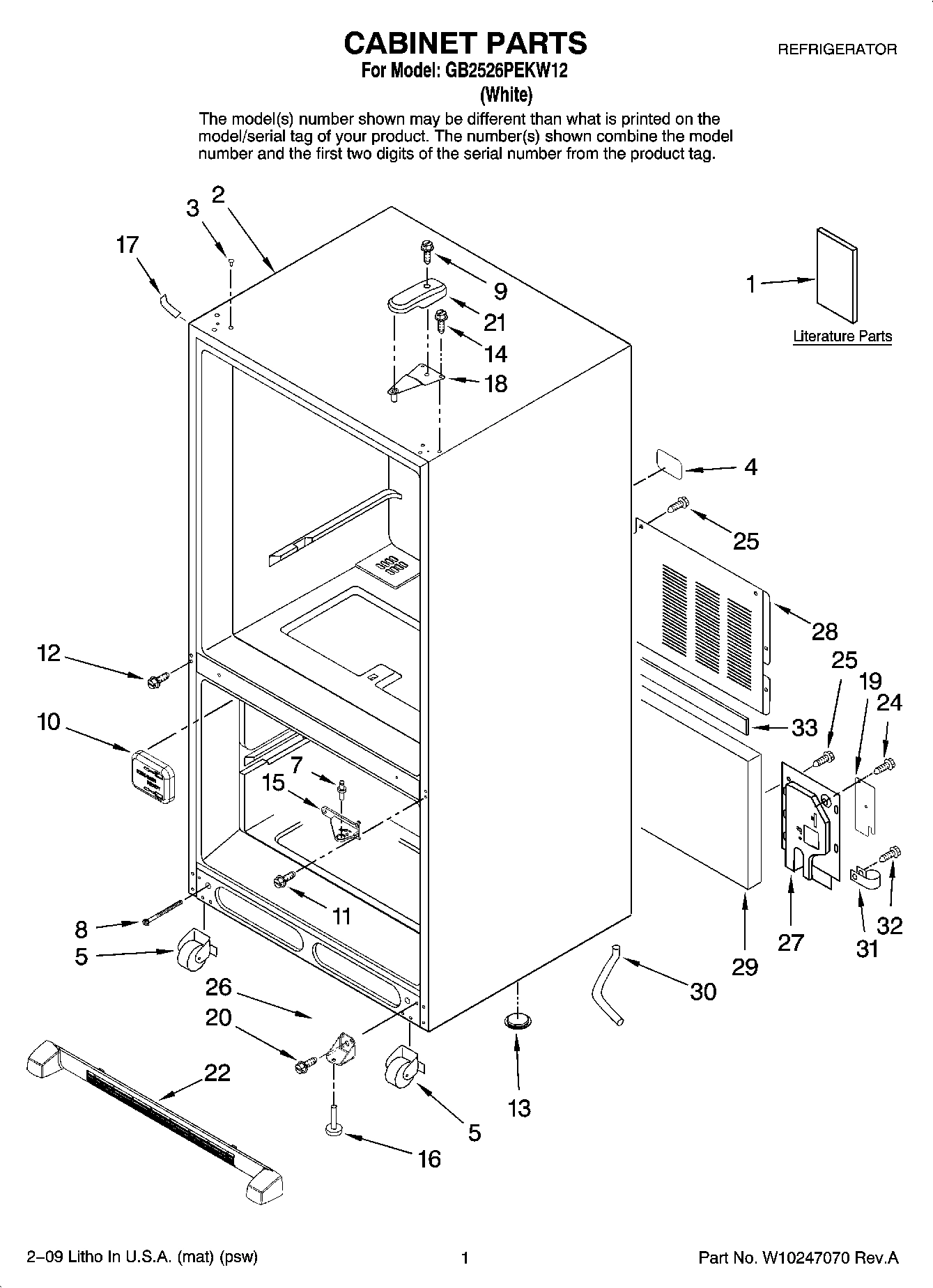 01 - CABINET PARTS