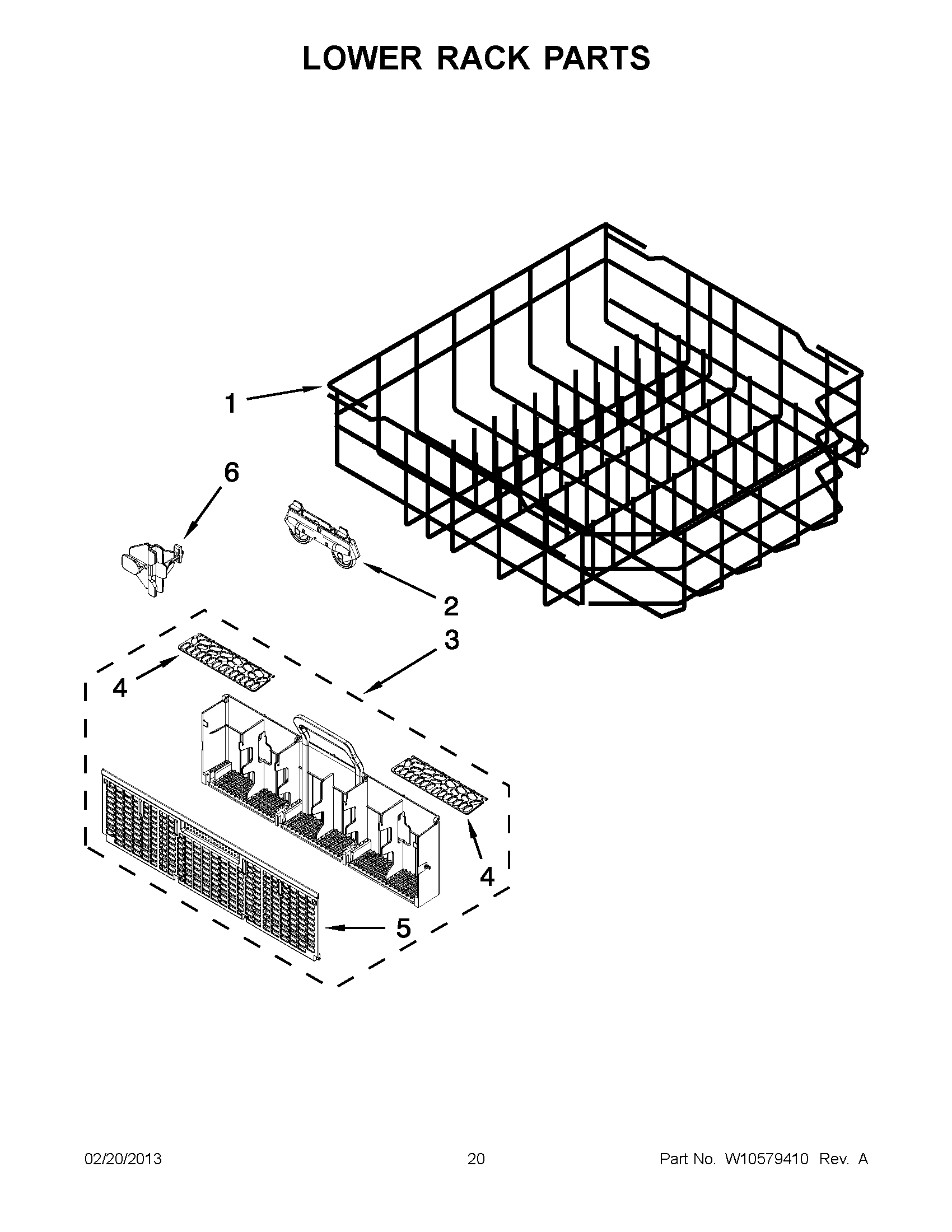 10 - LOWER RACK PARTS