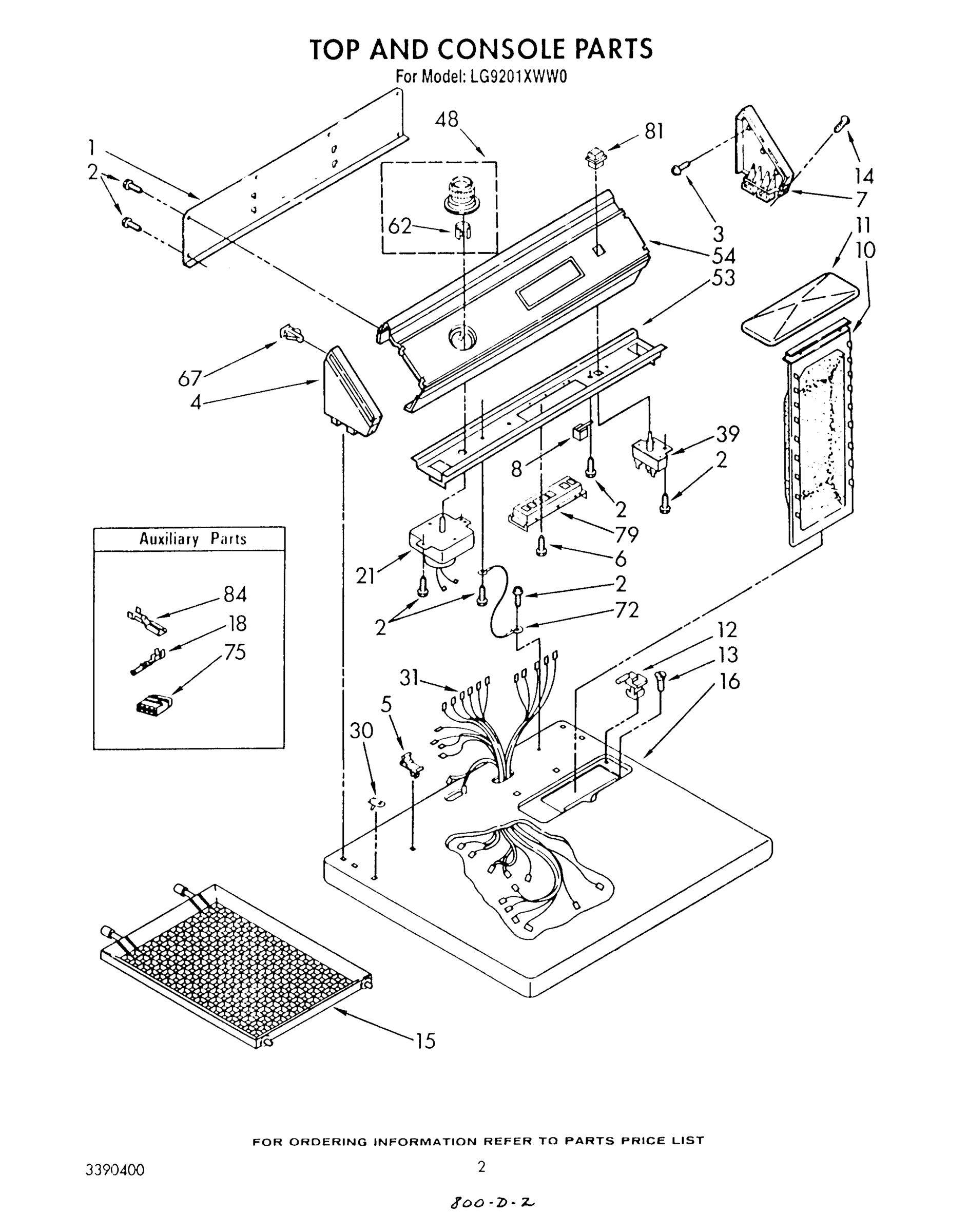 02 - TOP AND CONSOLE , LITERATURE AND OPTIONAL