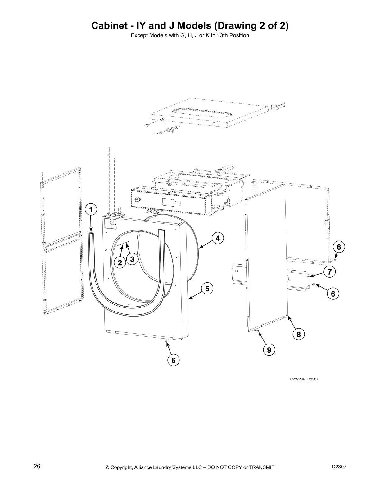 Cabinet - IY and J Models (Drawing 2 of 2)