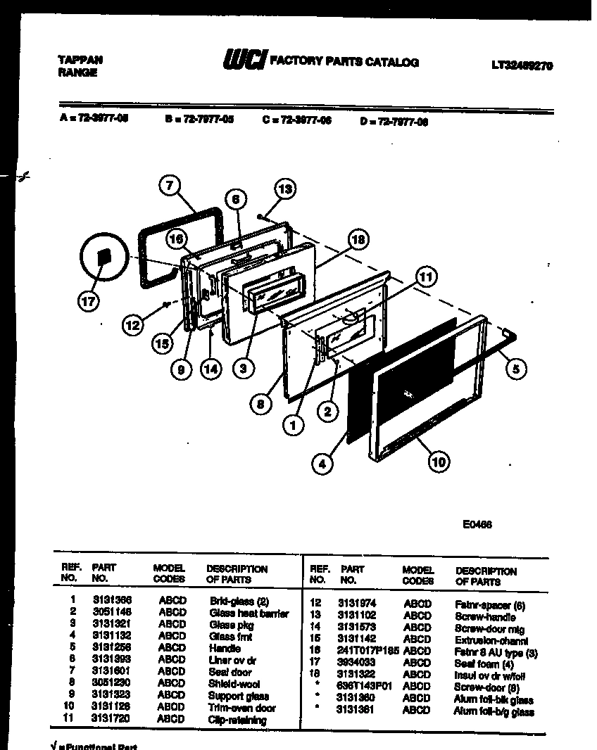 05 - LOWER OVEN DOOR PARTS
