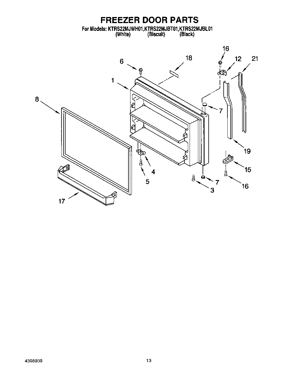 07 - FREEZER DOOR, OPTIONAL
