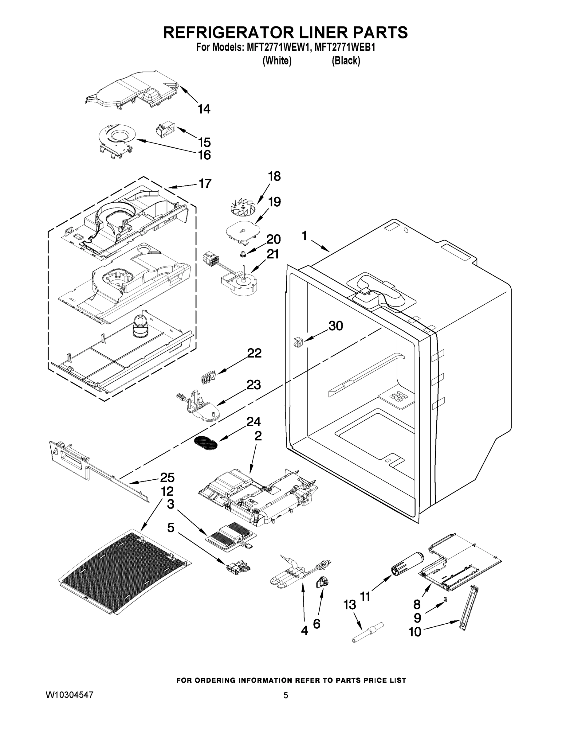 03 - REFRIGERATOR LINER PARTS