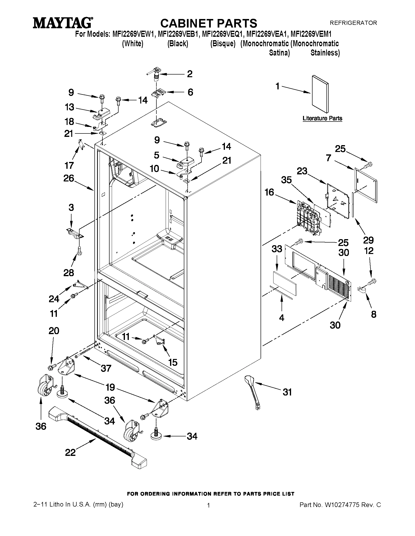 01 - CABINET PARTS