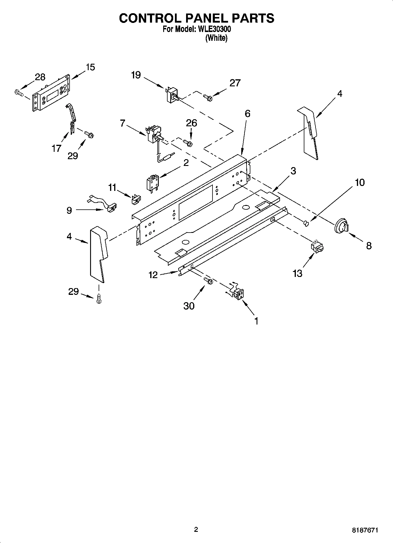 02 - CONTROL PANEL PARTS