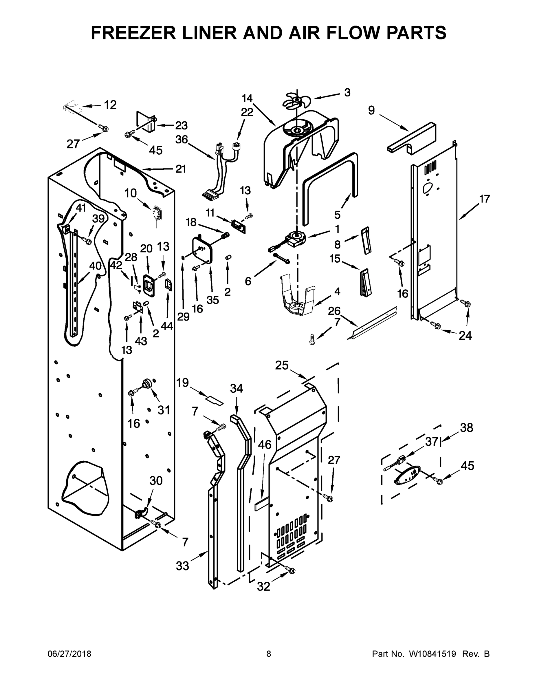 05 - FREEZER LINER AND AIR FLOW PARTS