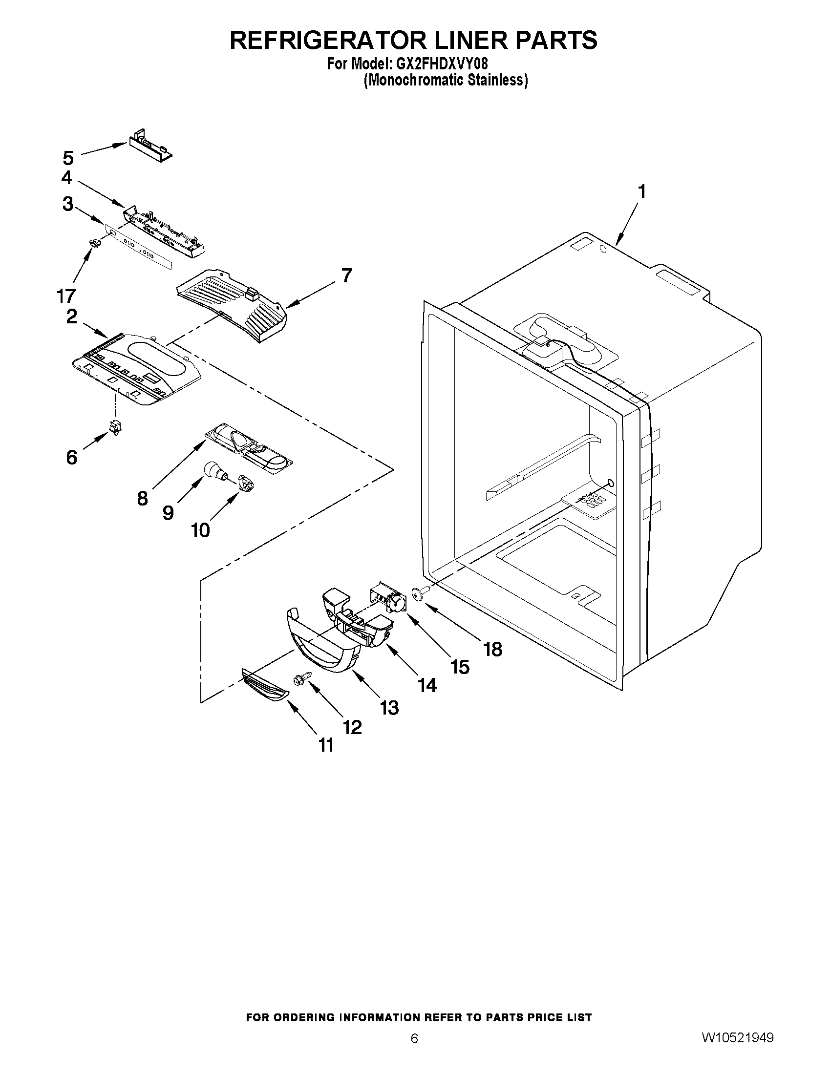 04 - REFRIGERATOR LINER PARTS