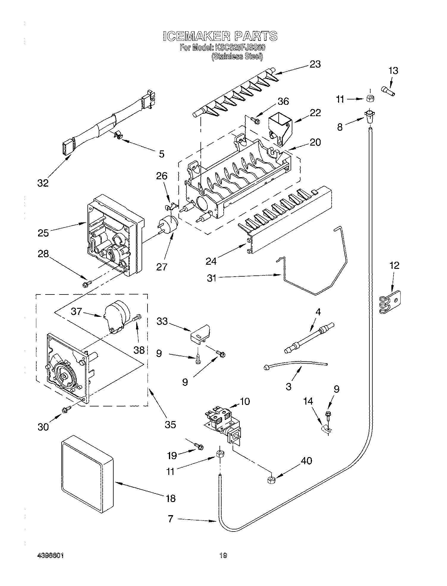 12 - ICE MAKER, OPTIONAL