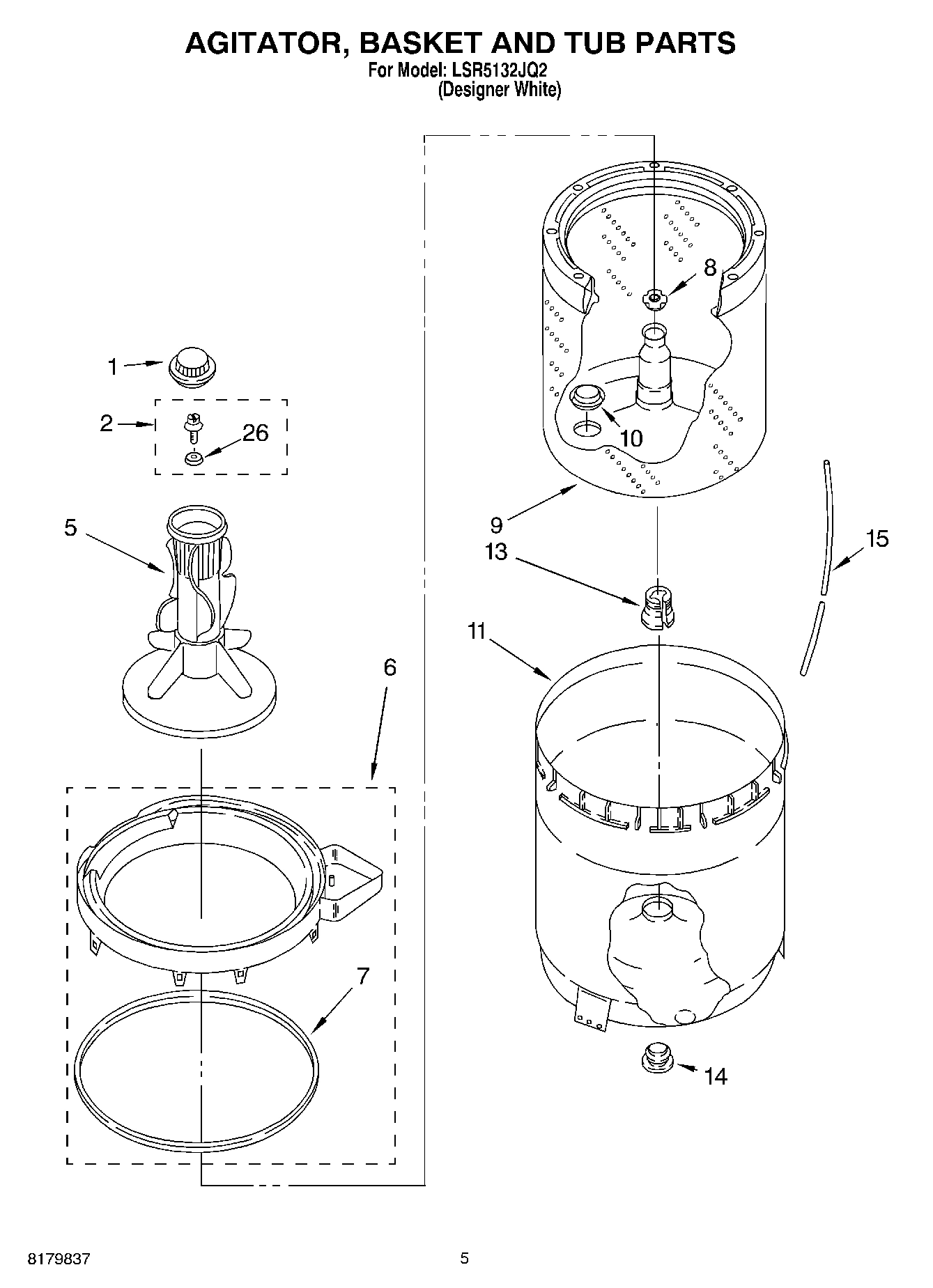 03 - AGITATOR, BASKET AND TUB
