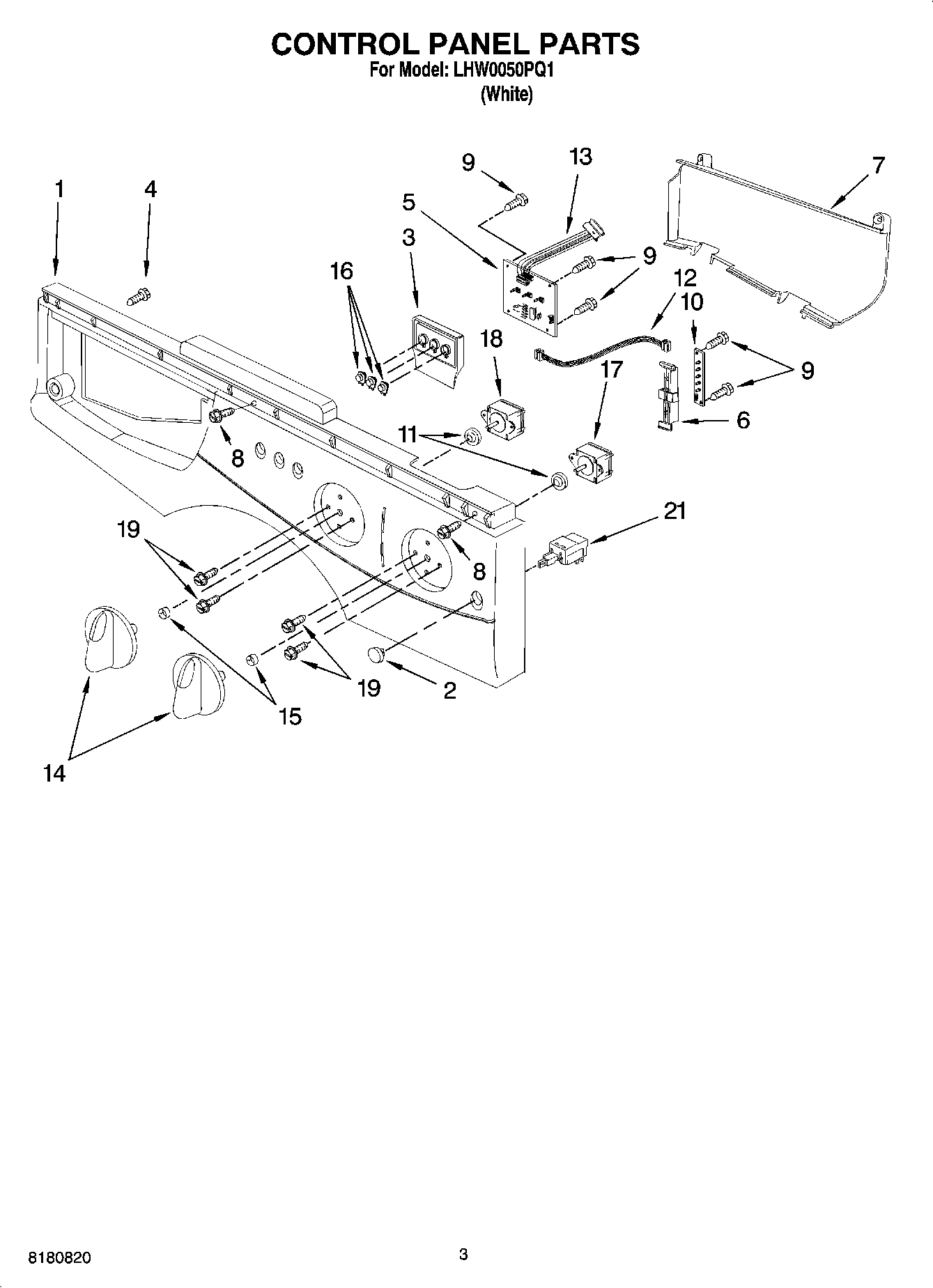 02 - CONTROL PANEL PARTS