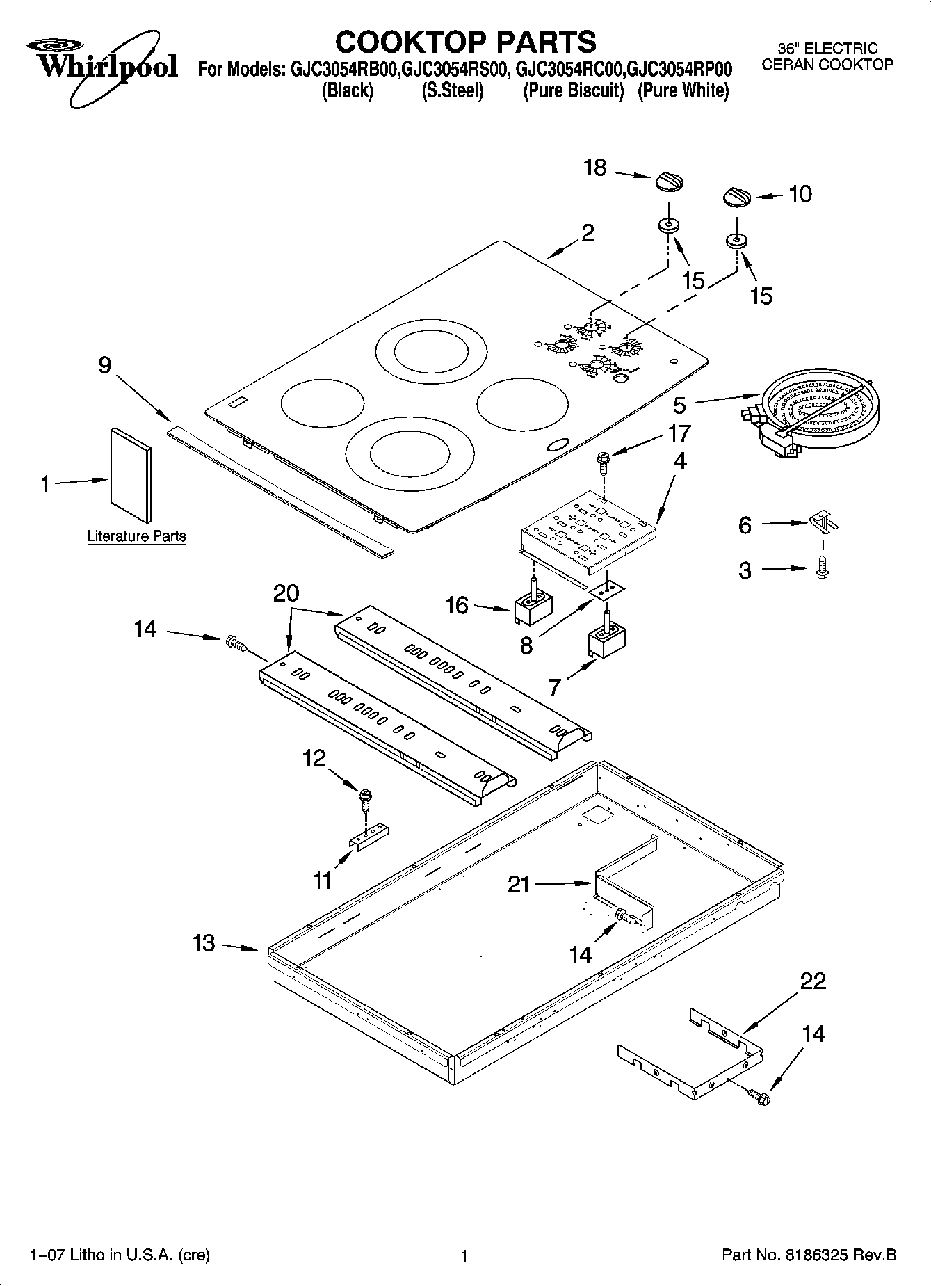 01 - COOKTOP PARTS, OPTIONAL PARTS